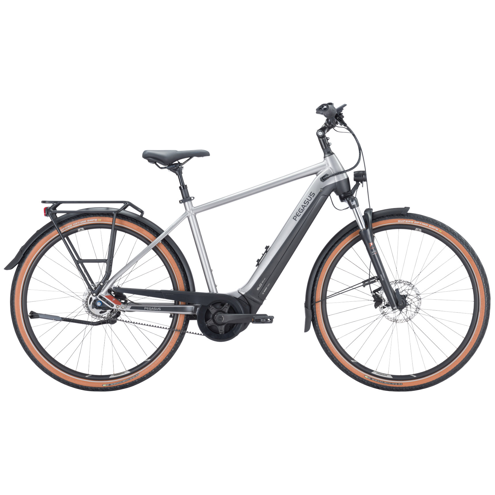 Pegasus Premio EVO 5F Belt E-Bike City Bike Herren 28" silber