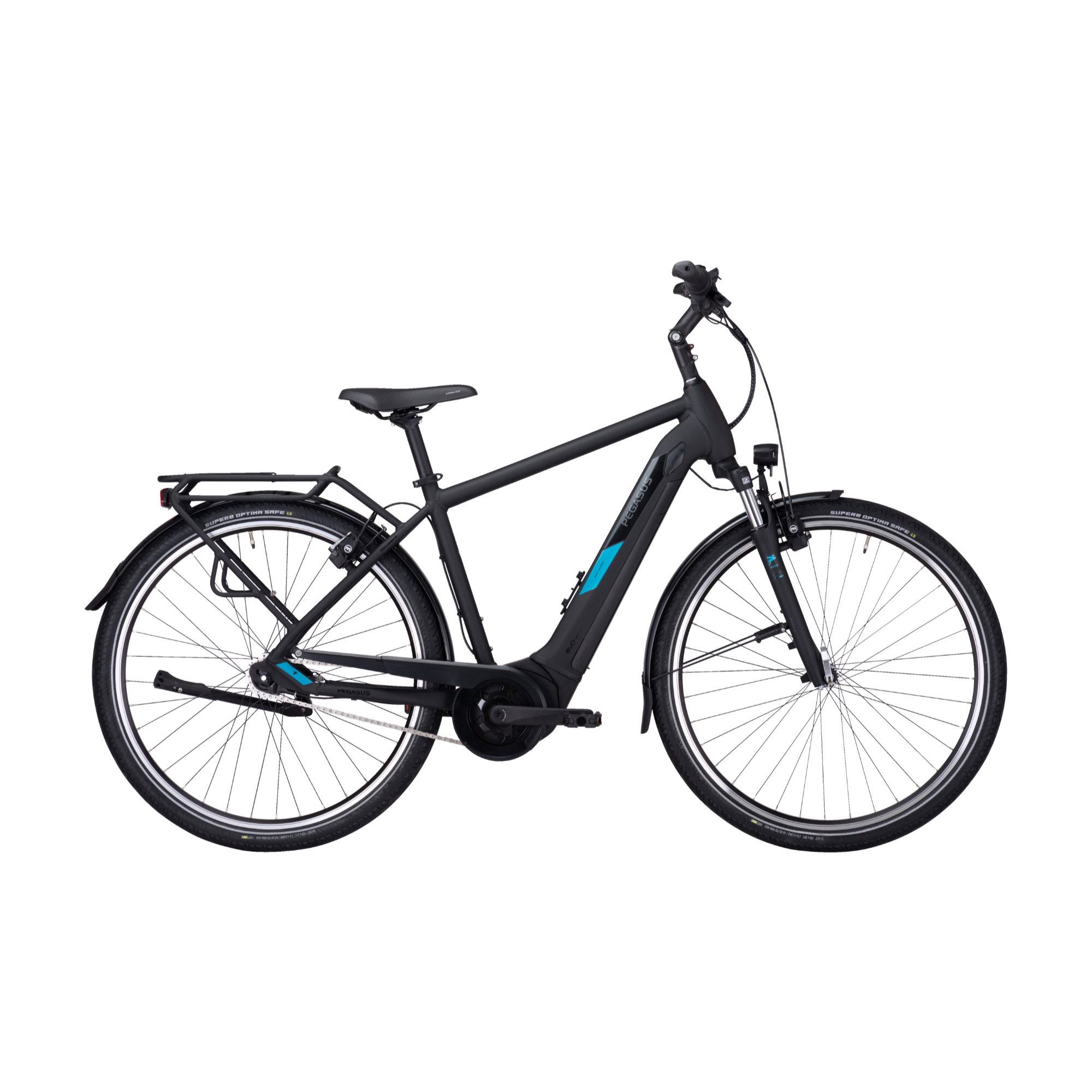 Pegasus Solero Evo 7R Plus E-Bike City Bike Herren 28" schwarz