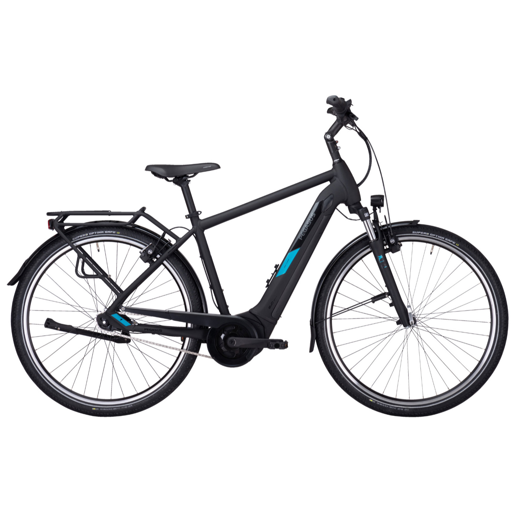 Pegasus Solero Evo 7R Plus E-Bike City Bike Herren 28" schwarz