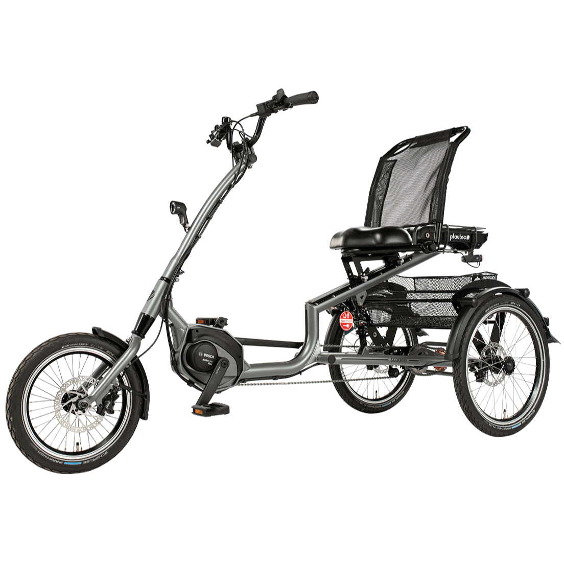 pfautec Scoobo E-Bike Dreirad 16"-20" silber