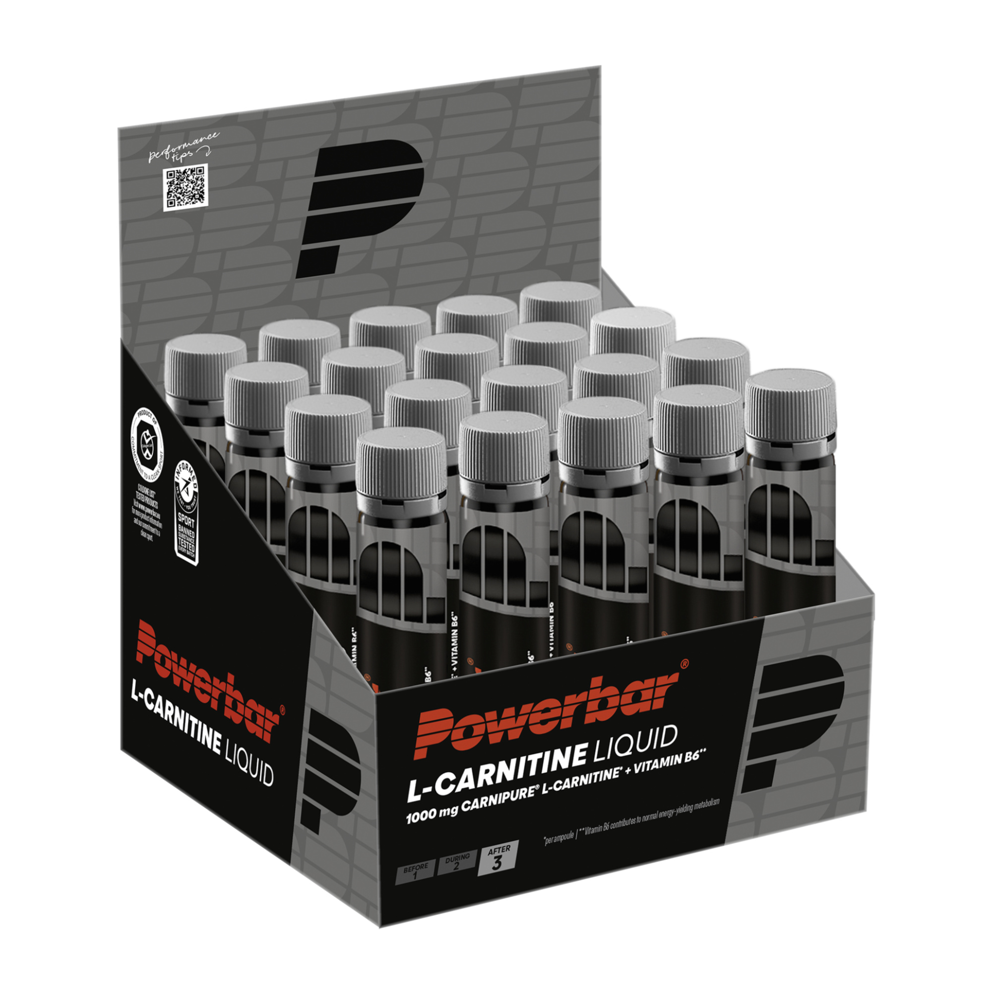 Powerbar Black Line L-Carnitin Liquid Ampulle Box (20x25 ml)