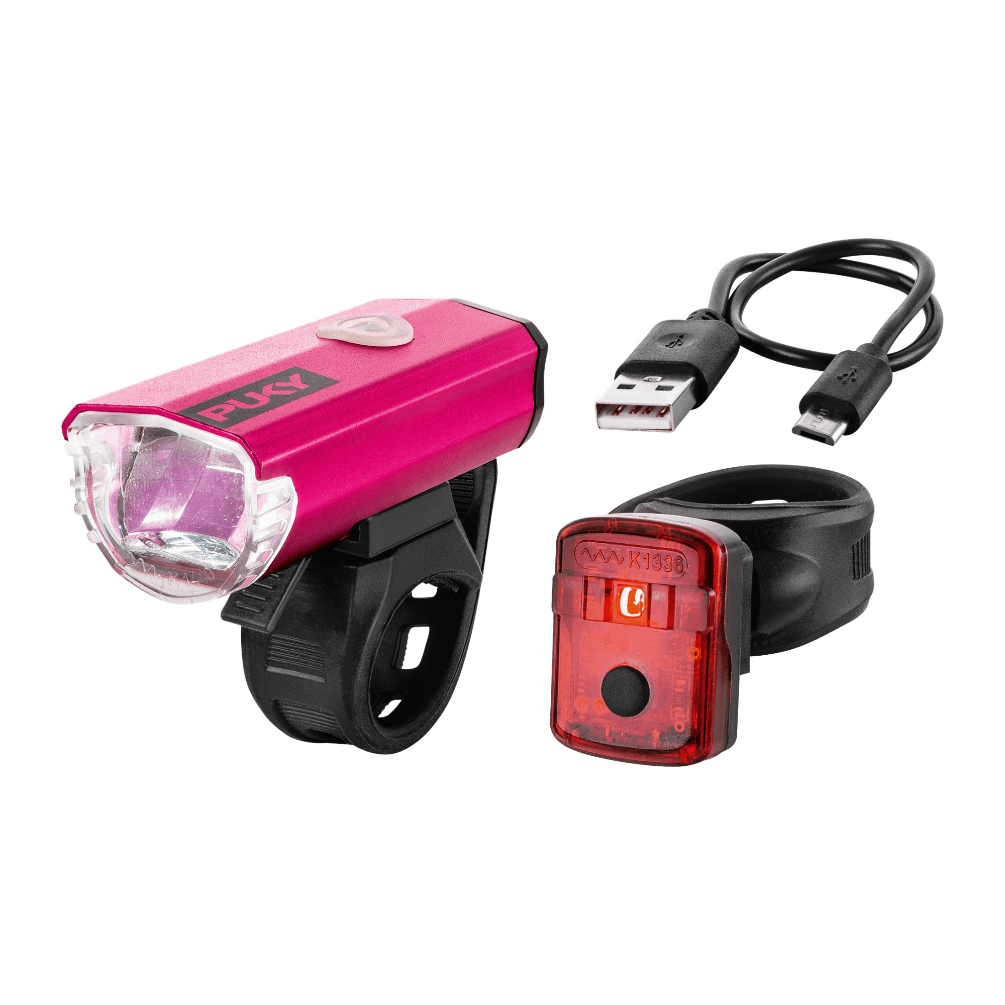 Puky Lumi Fahrradlicht Kinder Set pink