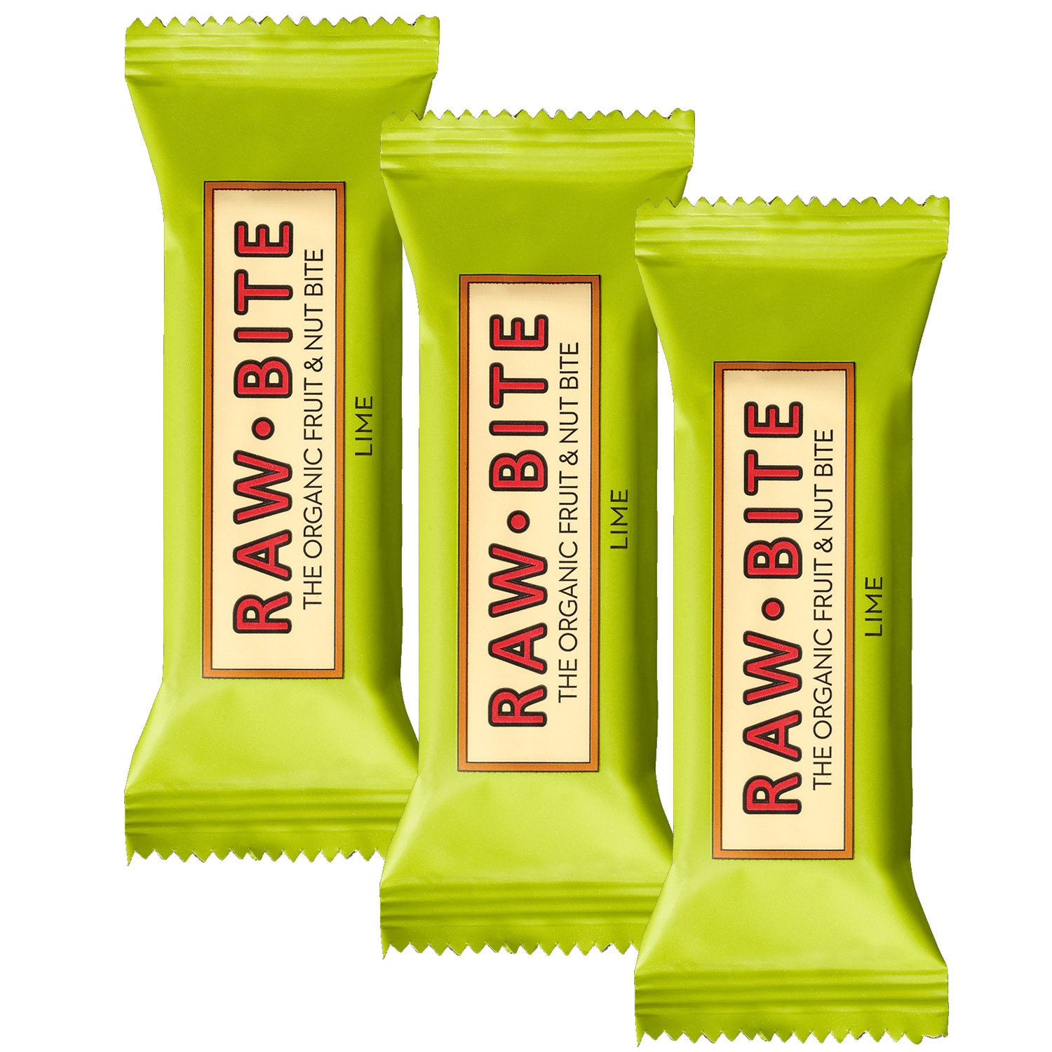 Raw Bite The Organic Fruit Nut Bite Energieriegel vegan 3er-Set (3 x 50 g)