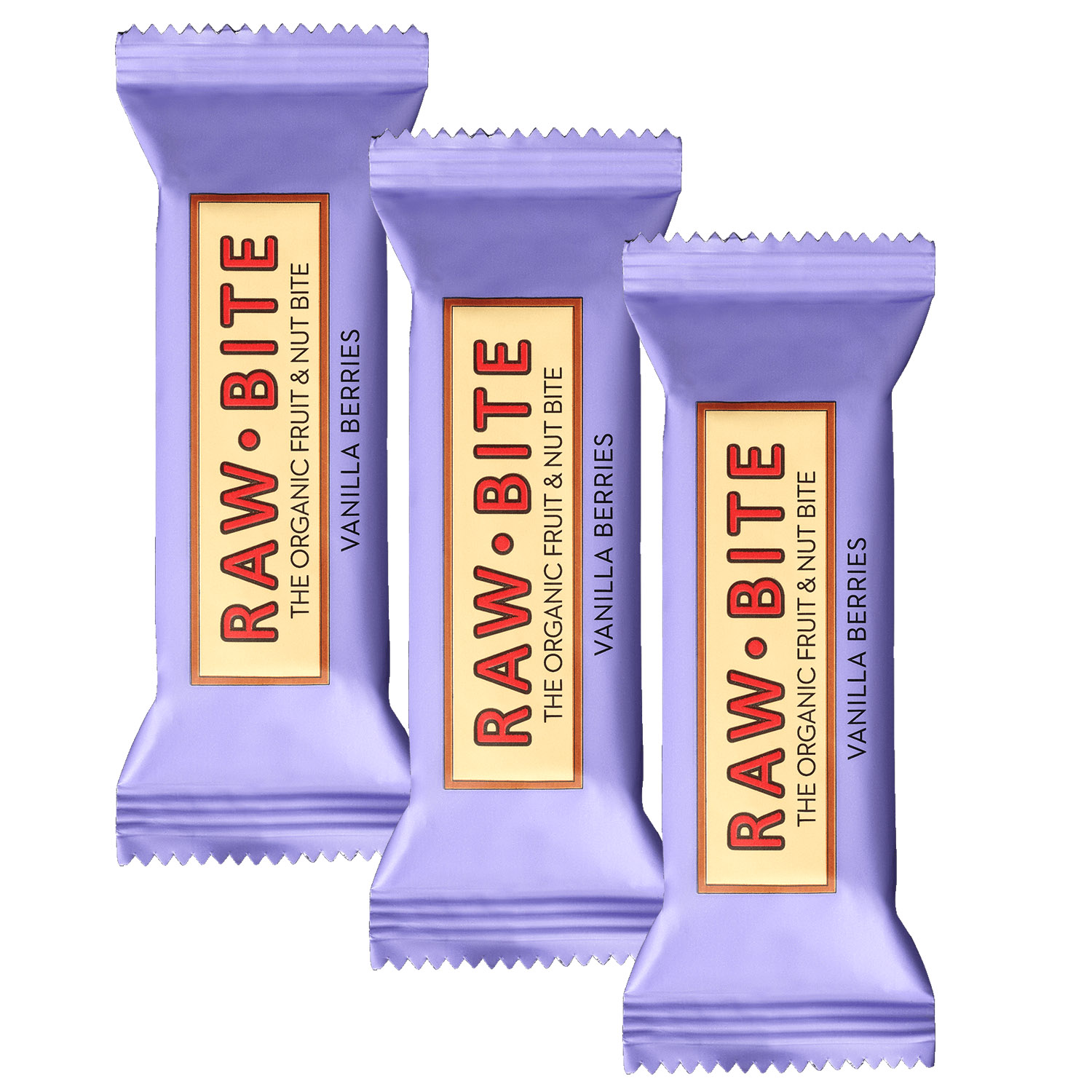 Raw Bite The Organic Fruit Nut Bite Energieriegel vegan 3er-Set (3 x 50 g)