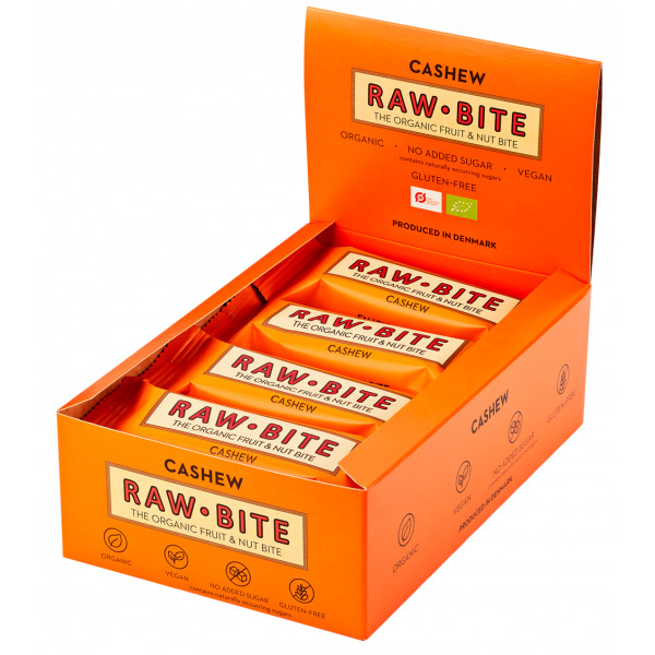 Raw Bite The Organic Fruit Nut Bite Energieriegel vegan Box (12 x 50 g)