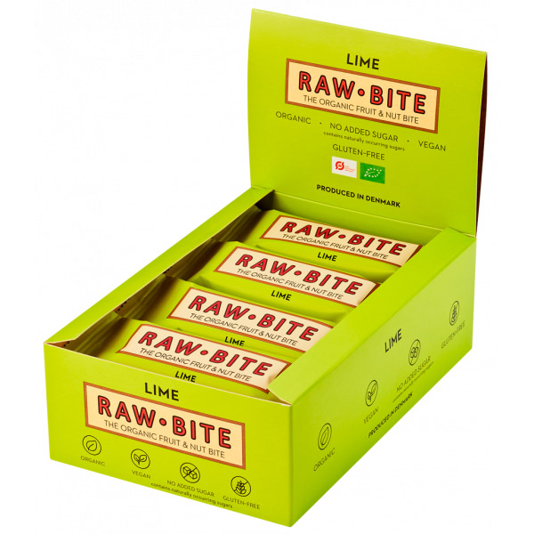 Raw Bite The Organic Fruit Nut Bite Energieriegel vegan Box (12 x 50 g)
