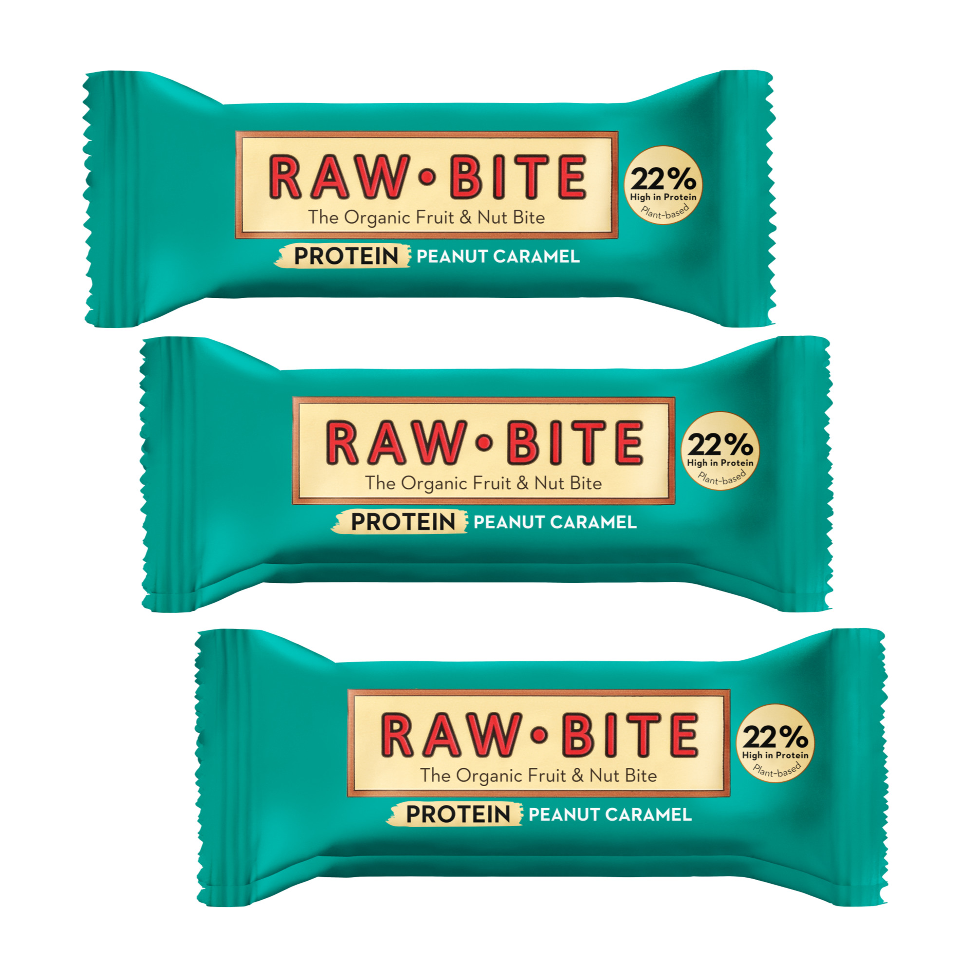 Raw Bite The Organic Fruit Nut Bite Protein Eiweißriegel vegan 3er-Set (3 x 45 g)
