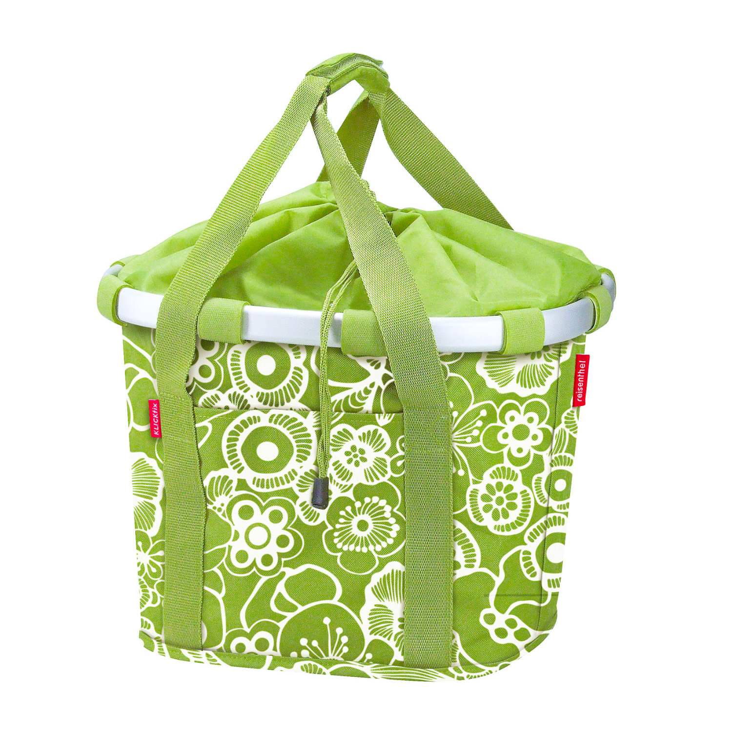 reisenthel Bikebasket Fahrradkorb vorne für KLICKfix Lenkeradapter (fleur green)