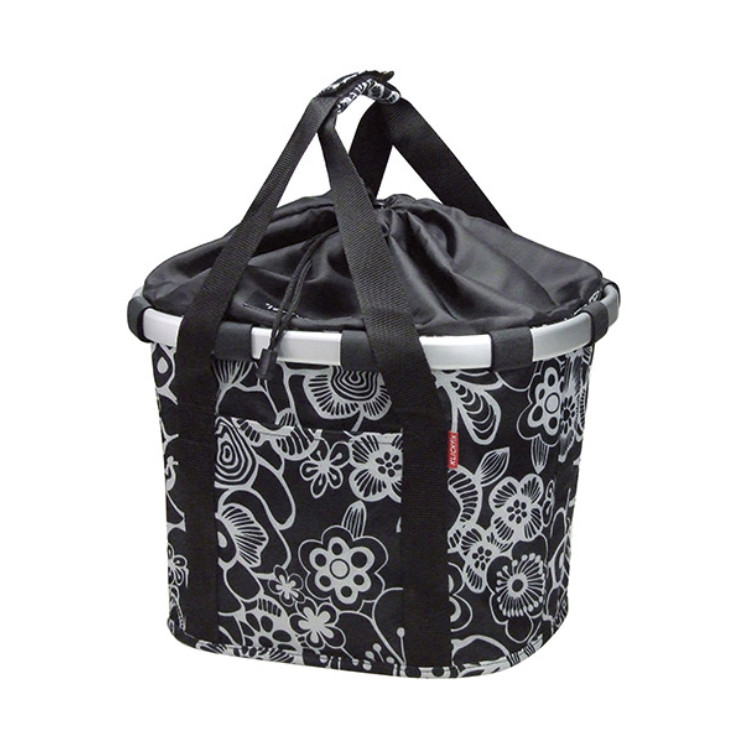 reisenthel Bikebasket Fahrradkorb vorne für KLICKfix Lenkeradapter (fleur schwarz)