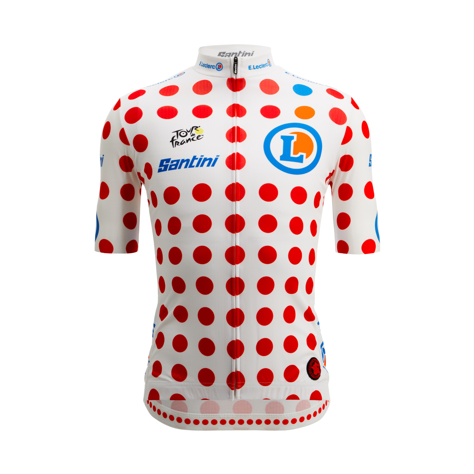 Santini Polka Dot Tour de France Radtrikot kurzarm Herren