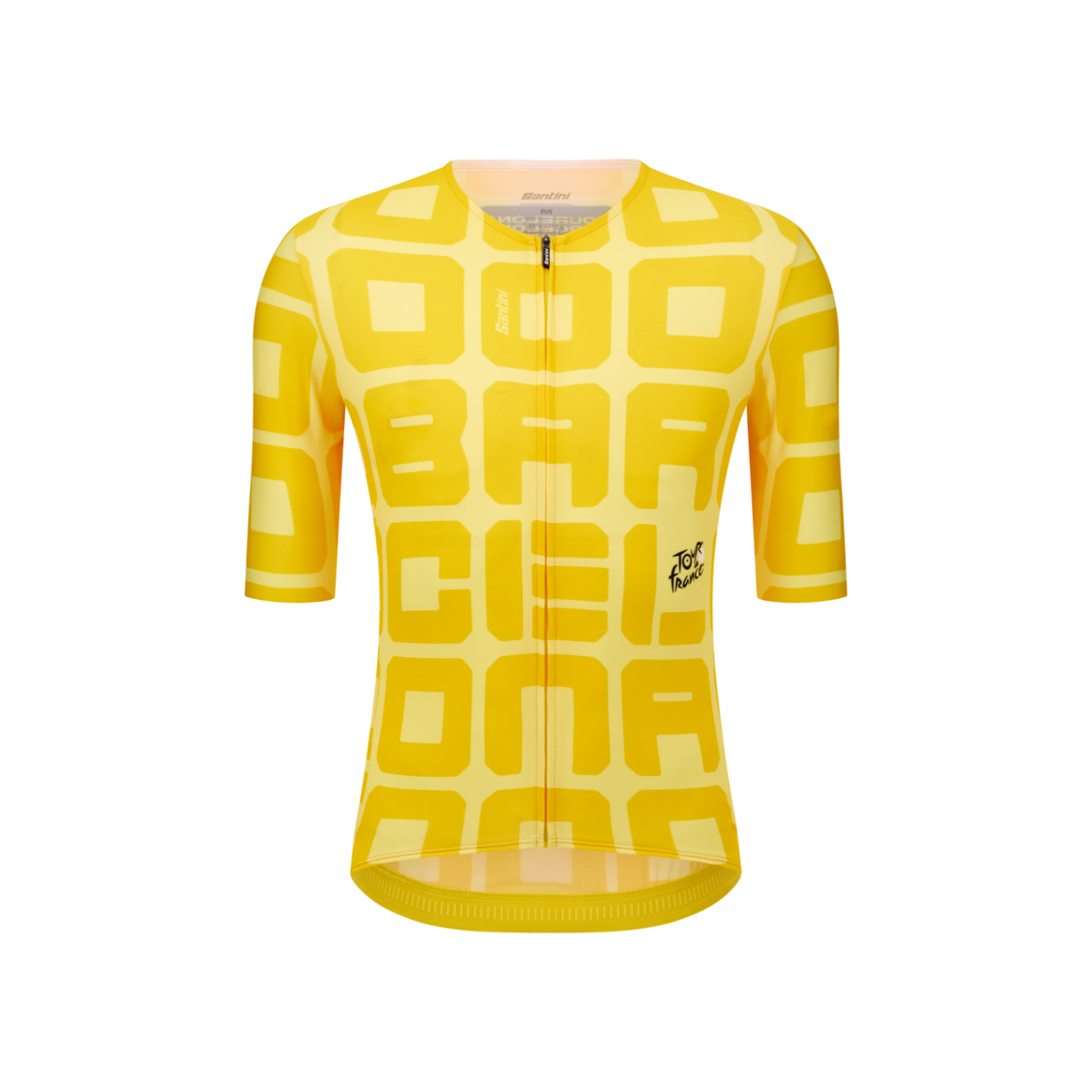 Santini Tour de France Barcelone Radtrikot kurzarm Herren
