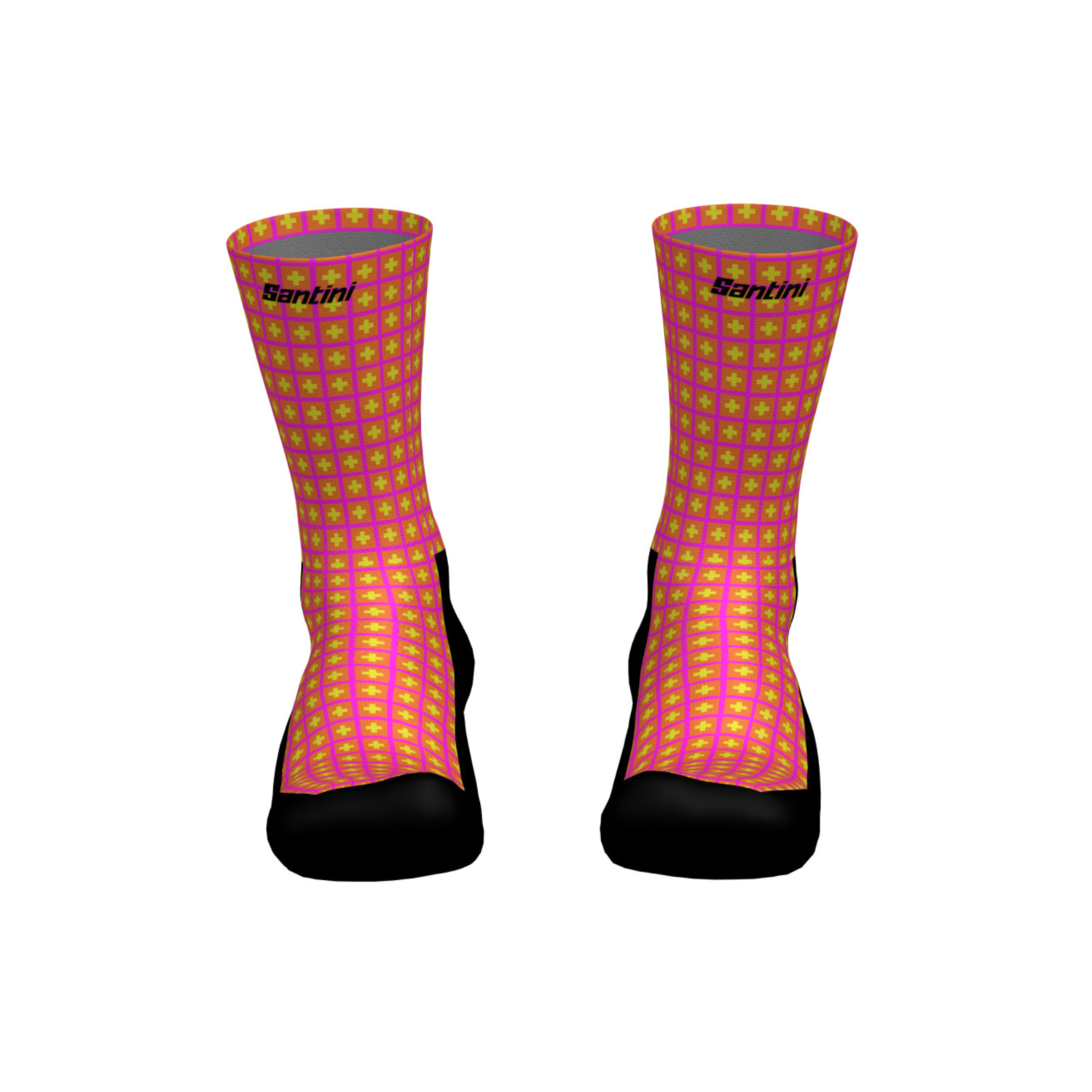 Santini Tour de France Femmes Suisse Fahrrad Socken