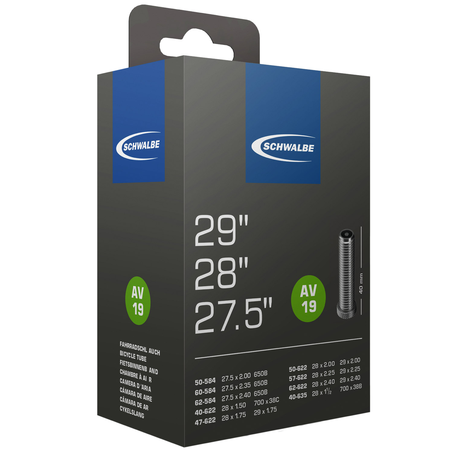 Schwalbe AV 19 Fahrradschlauch (27,5"/28"/29")