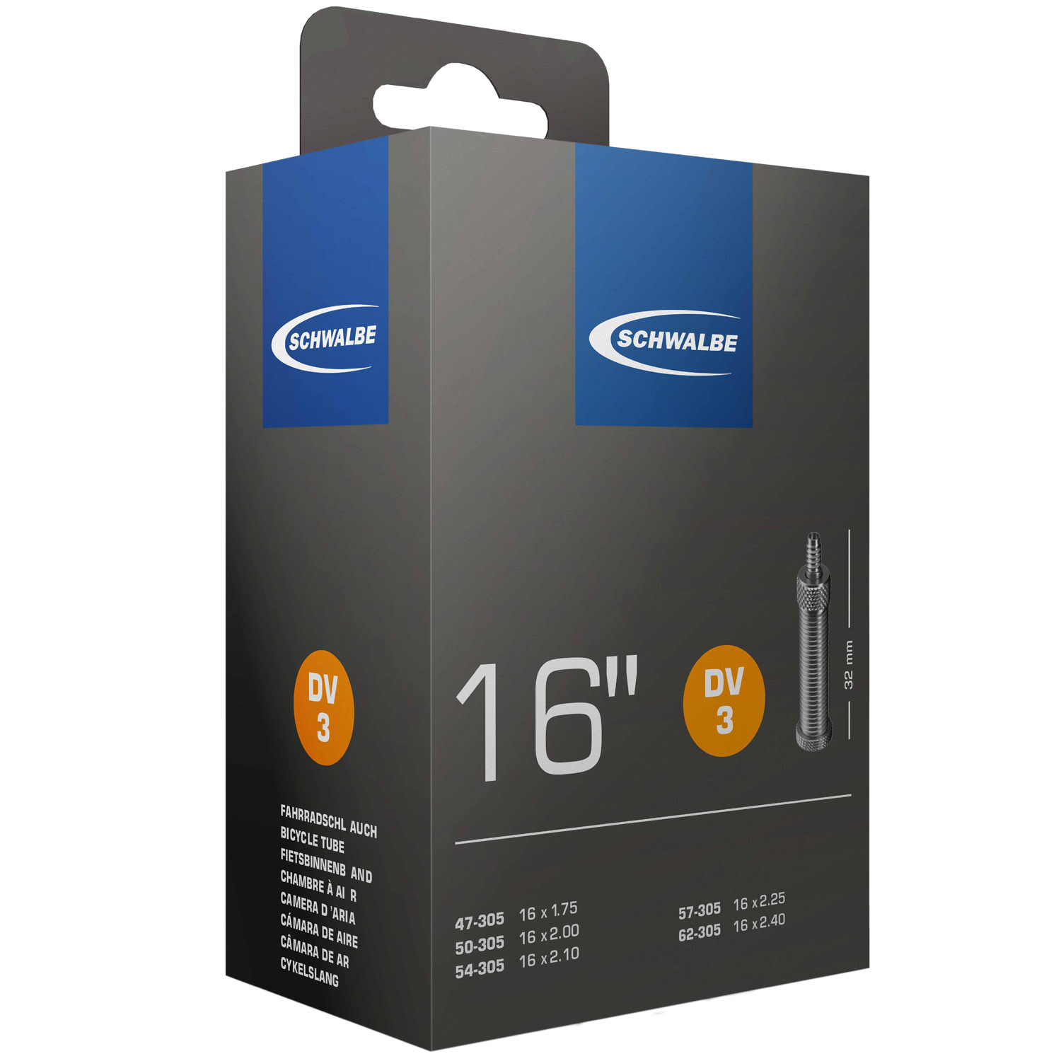 Schwalbe DV 3 Fahrradschlauch (16")