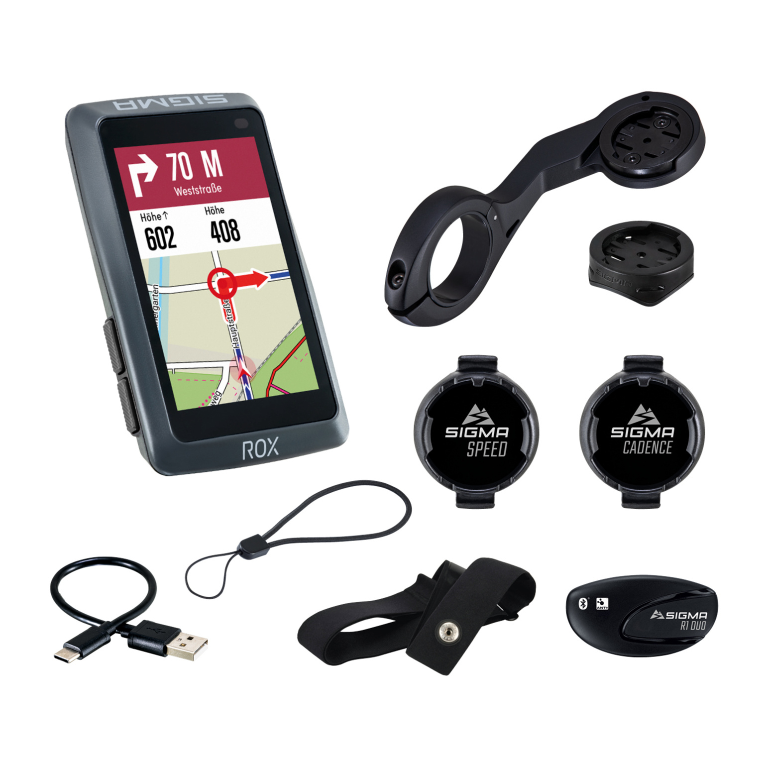 Sigma Rox 12.1 EVO Set GPS-Fahrradcomputer