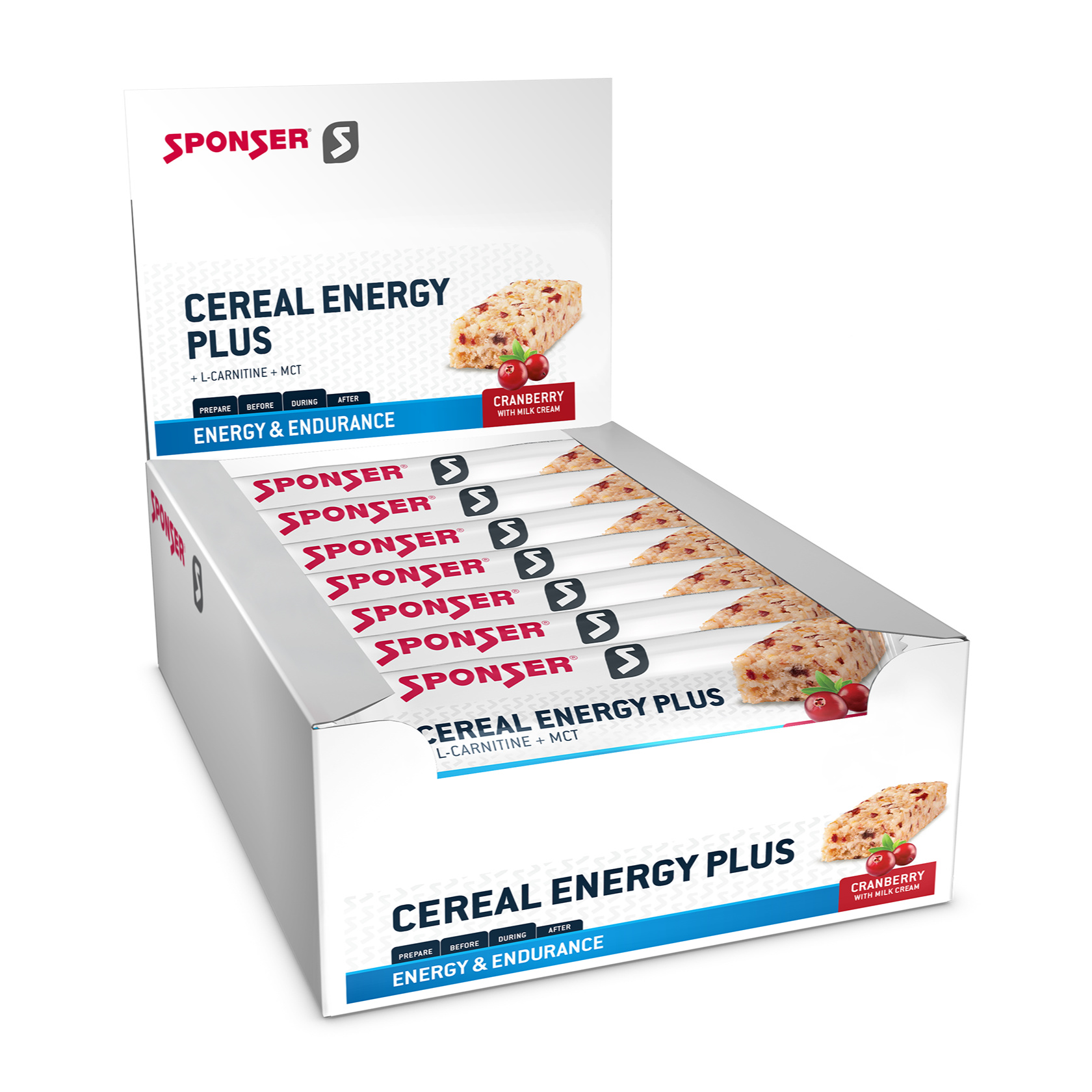 Sponser Cereal Energy Plus Energieriegel Box (15 x 40 g)