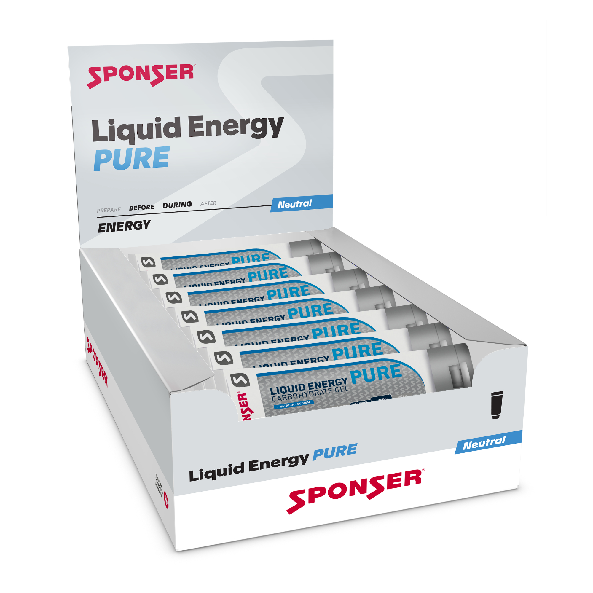 Sponser Liquid Energy Pure Energy-Gel Box (18 x 70 g)