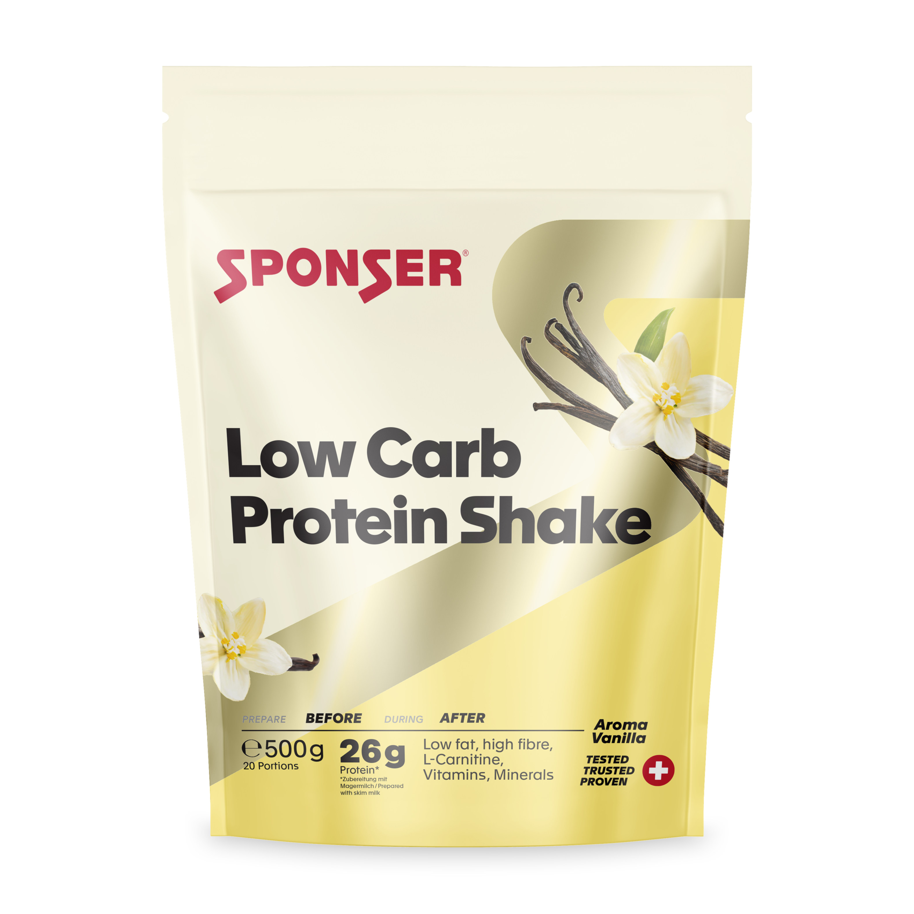 Sponser Low Carb Protein Shake Eiweißpulver 500 g