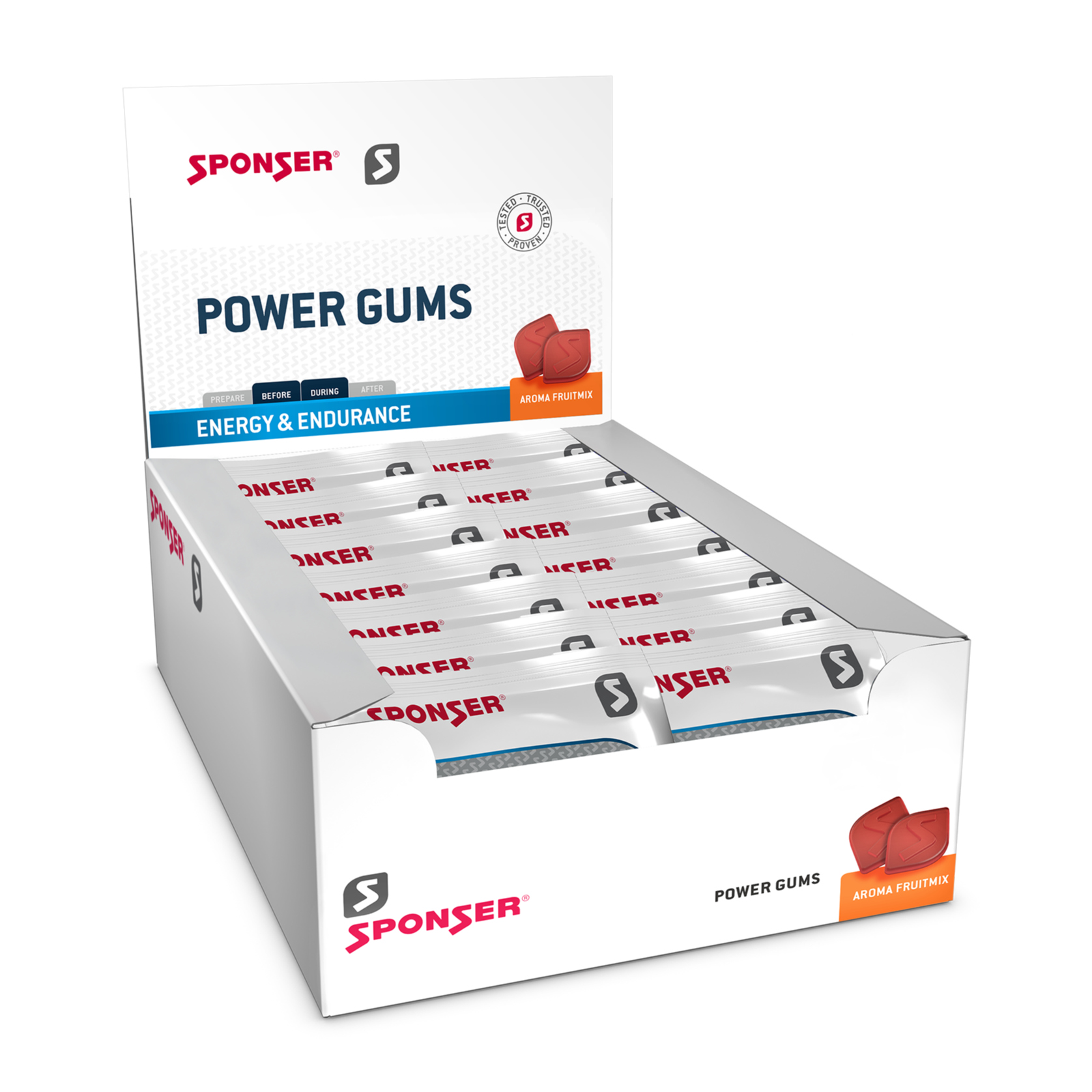 Sponser Power Gums Fruchtgummi Box (20x75 g)
