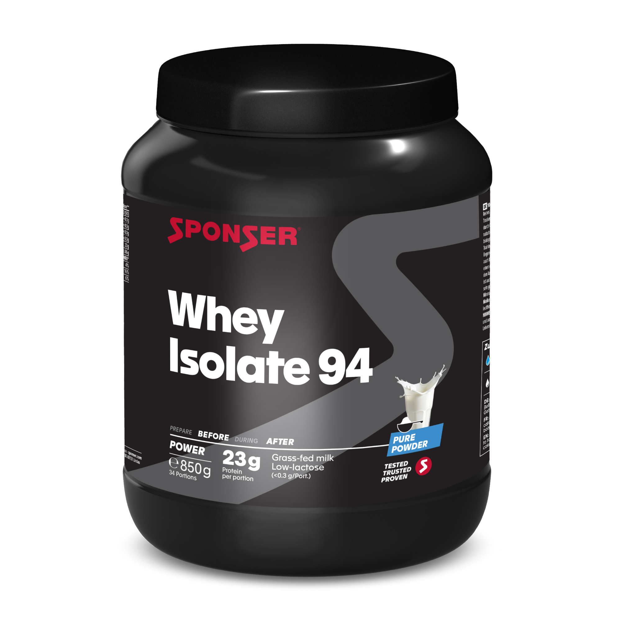 Sponser Whey Isolate 94 Eiweißpulver (850 g)