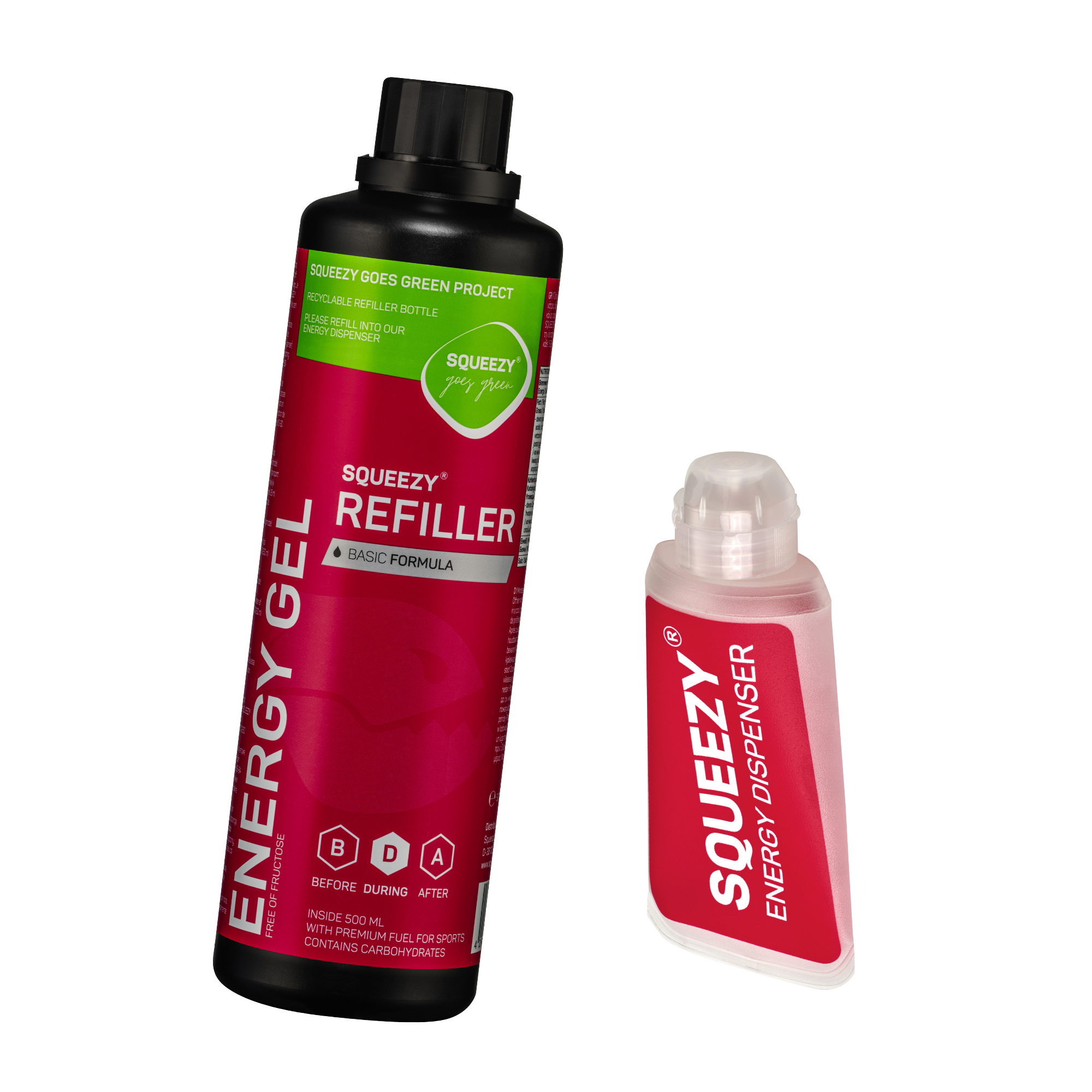 Squeezy Energy Gel vegan Refiller + Dispenser (500 ml)