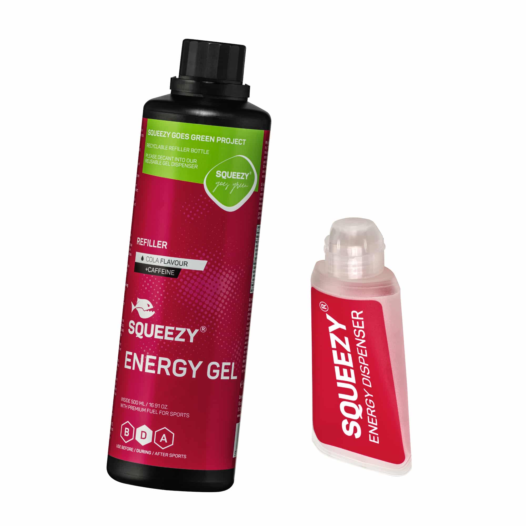 Squeezy Energy Gel vegan Refiller + Dispenser (500 ml)