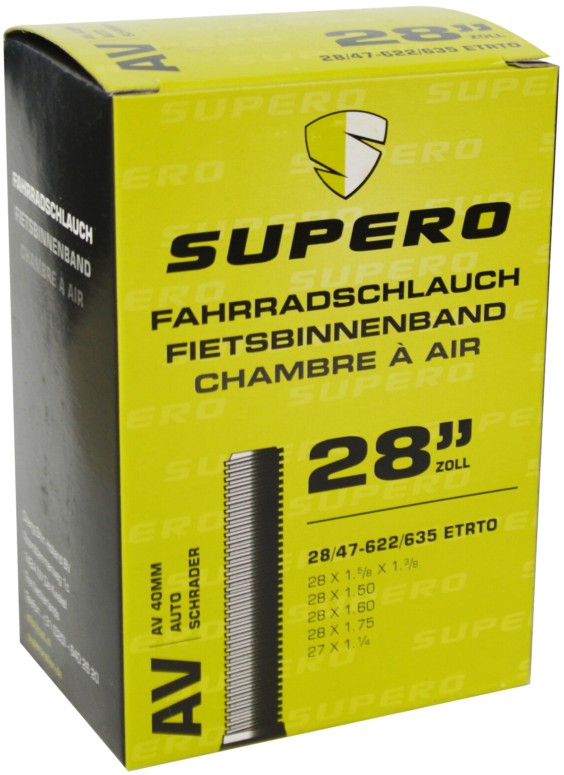 Supero AV Fahrradschlauch 28"