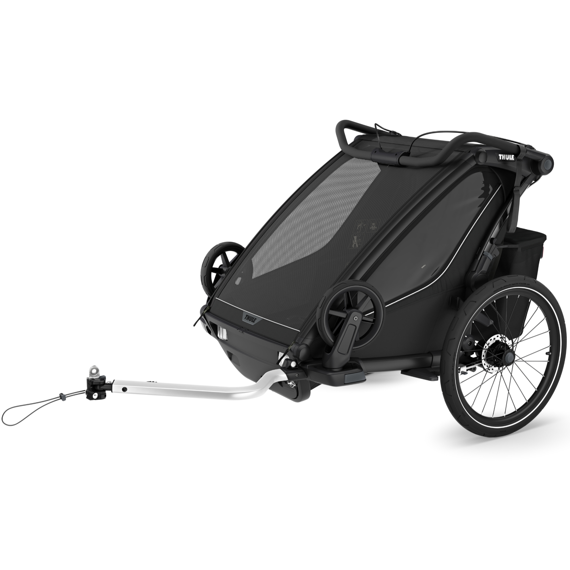 Thule Chariot Sport 2 Double Fahrradanhänger Kinder schwarz