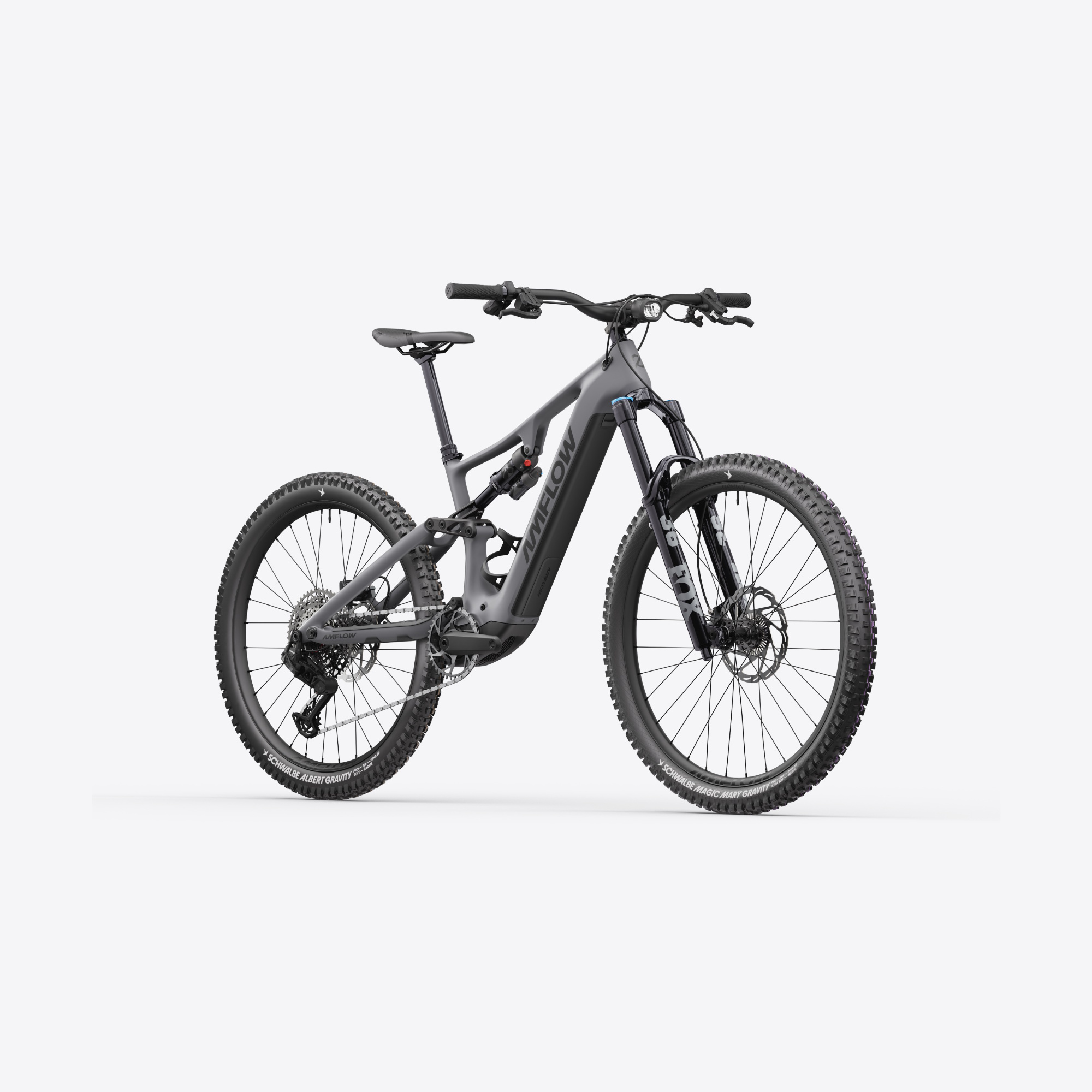 Amflow PR Carbon Pro E-Bike Mountainbike Fully 29"-27,5" grau