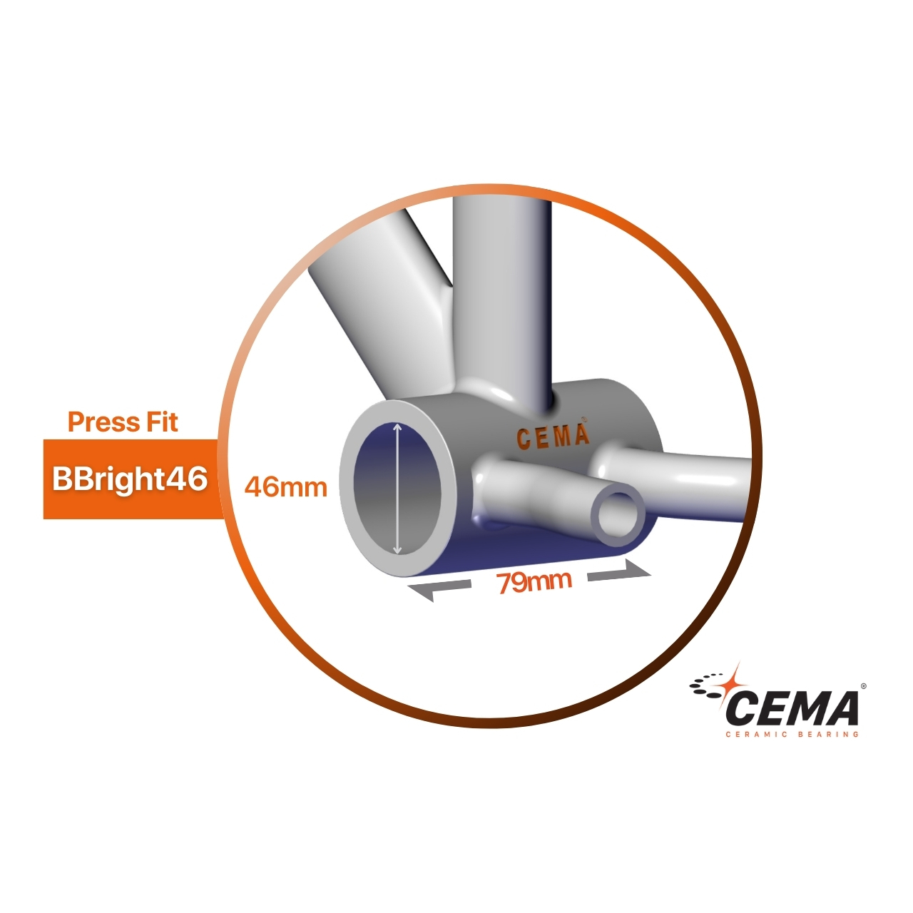 CEMA BBright46 Interlock Innenlager (SRAM GXP)