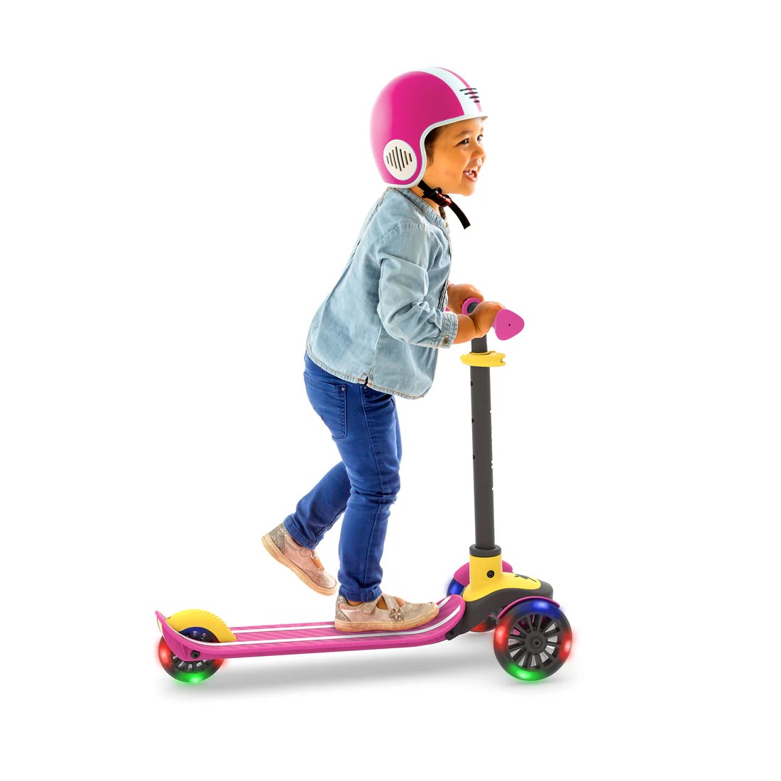 Chillafish Scotti LED Kinderroller pink