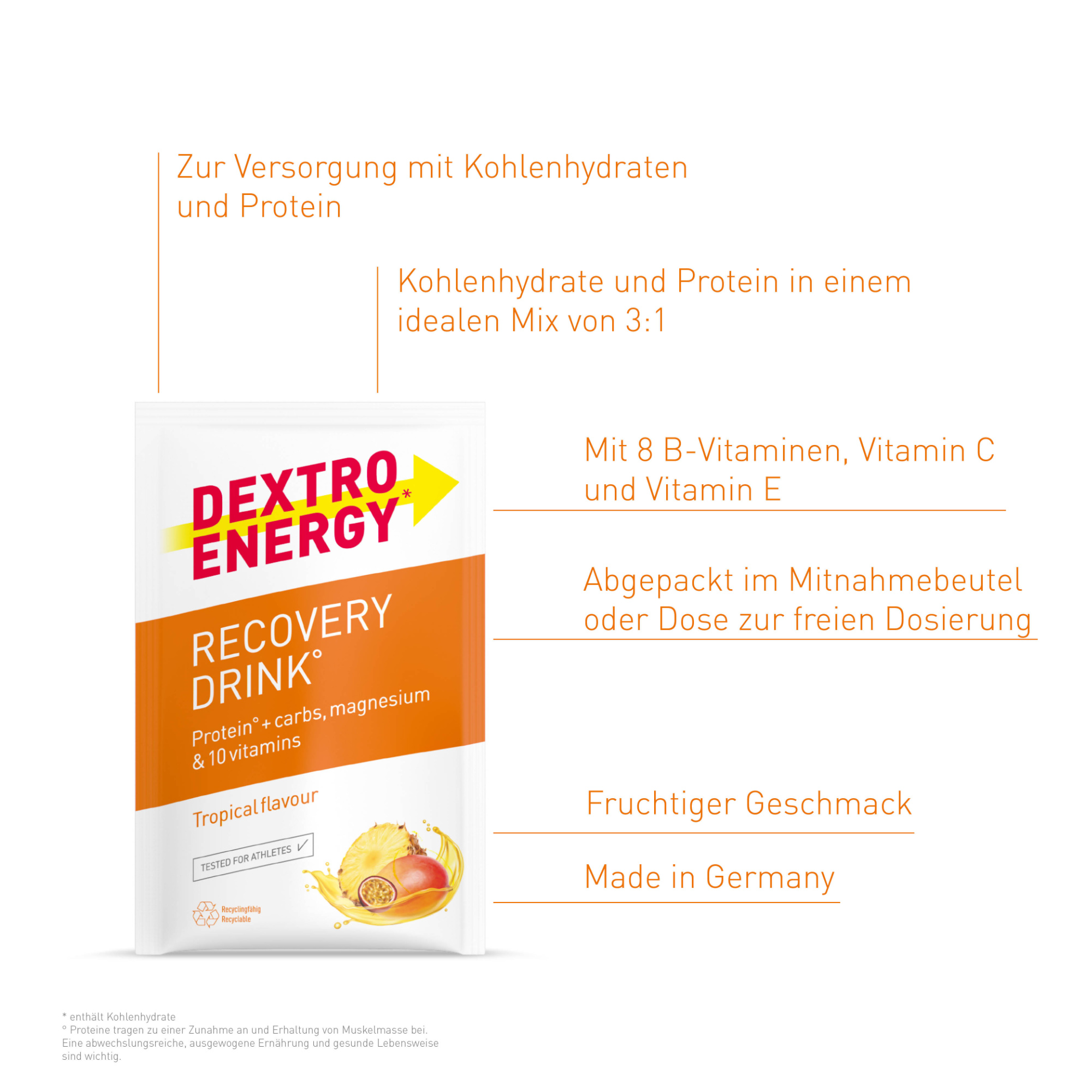 Dextro Energy* Recovery Drink Eiweißpulver (44,5 g)