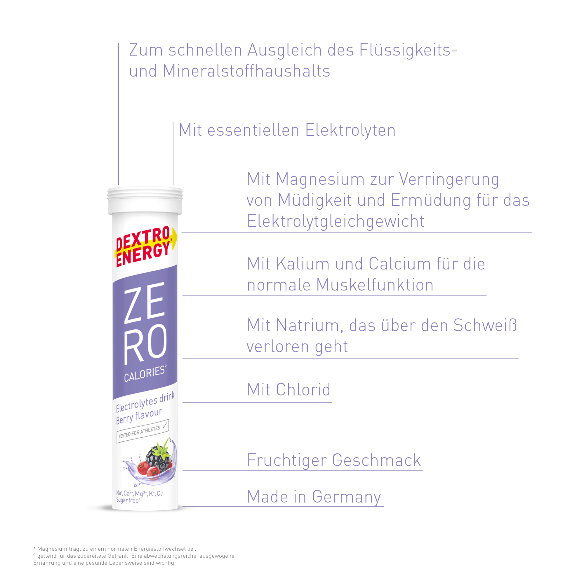 Dextro Energy* Zero Calories Elektrolytgetränk Brausetabletten (80 g)