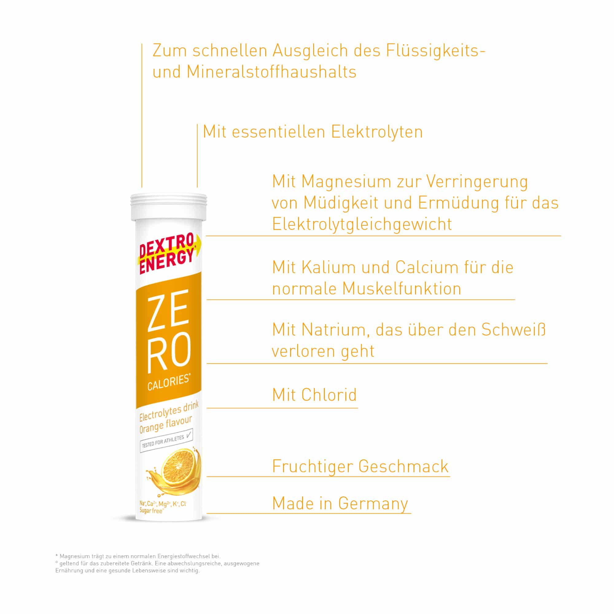 Dextro Energy* Zero Calories Elektrolytgetränk Brausetabletten (80 g)