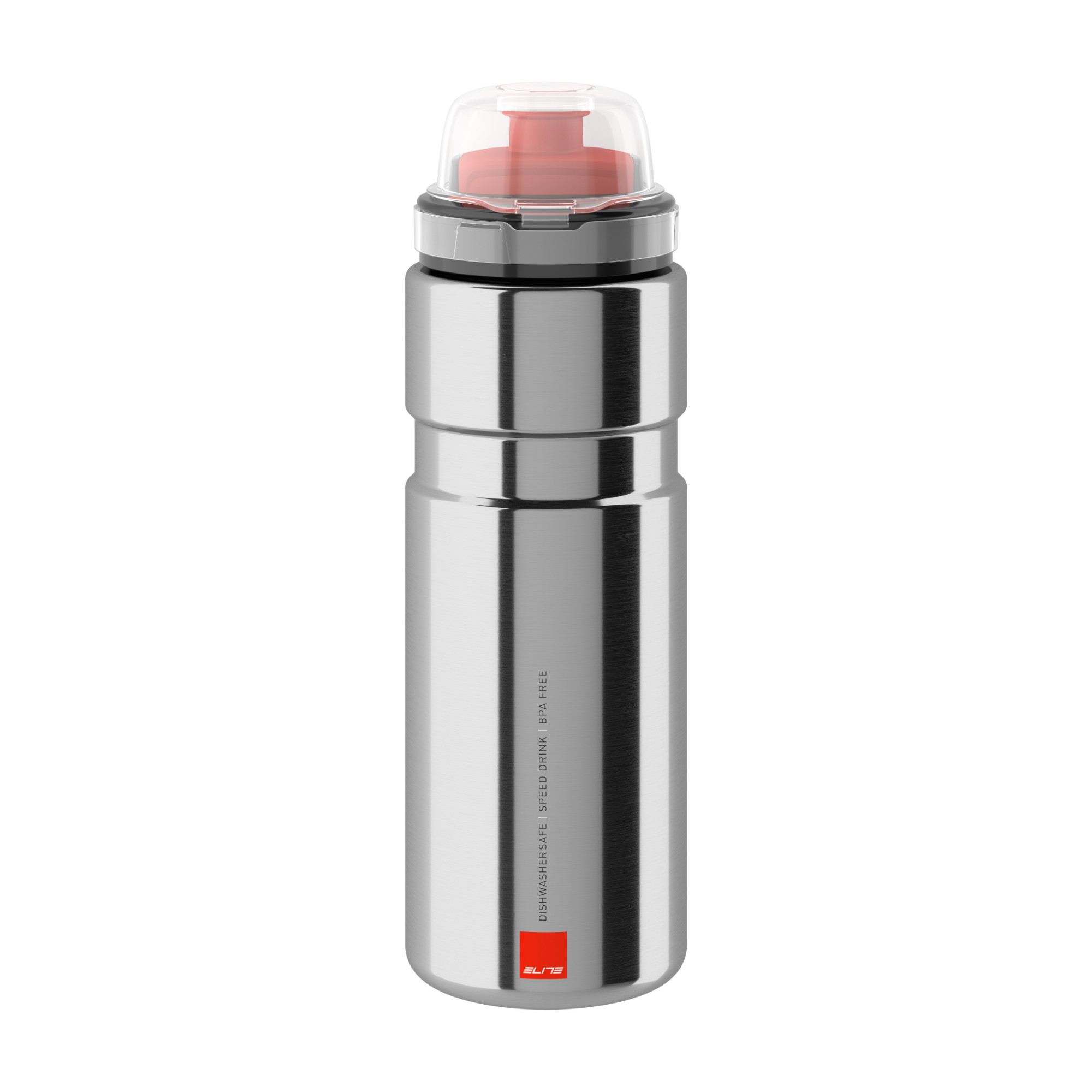 Elite Syssa 750 ml Edelstahl Fahrrad Trinkflasche silber