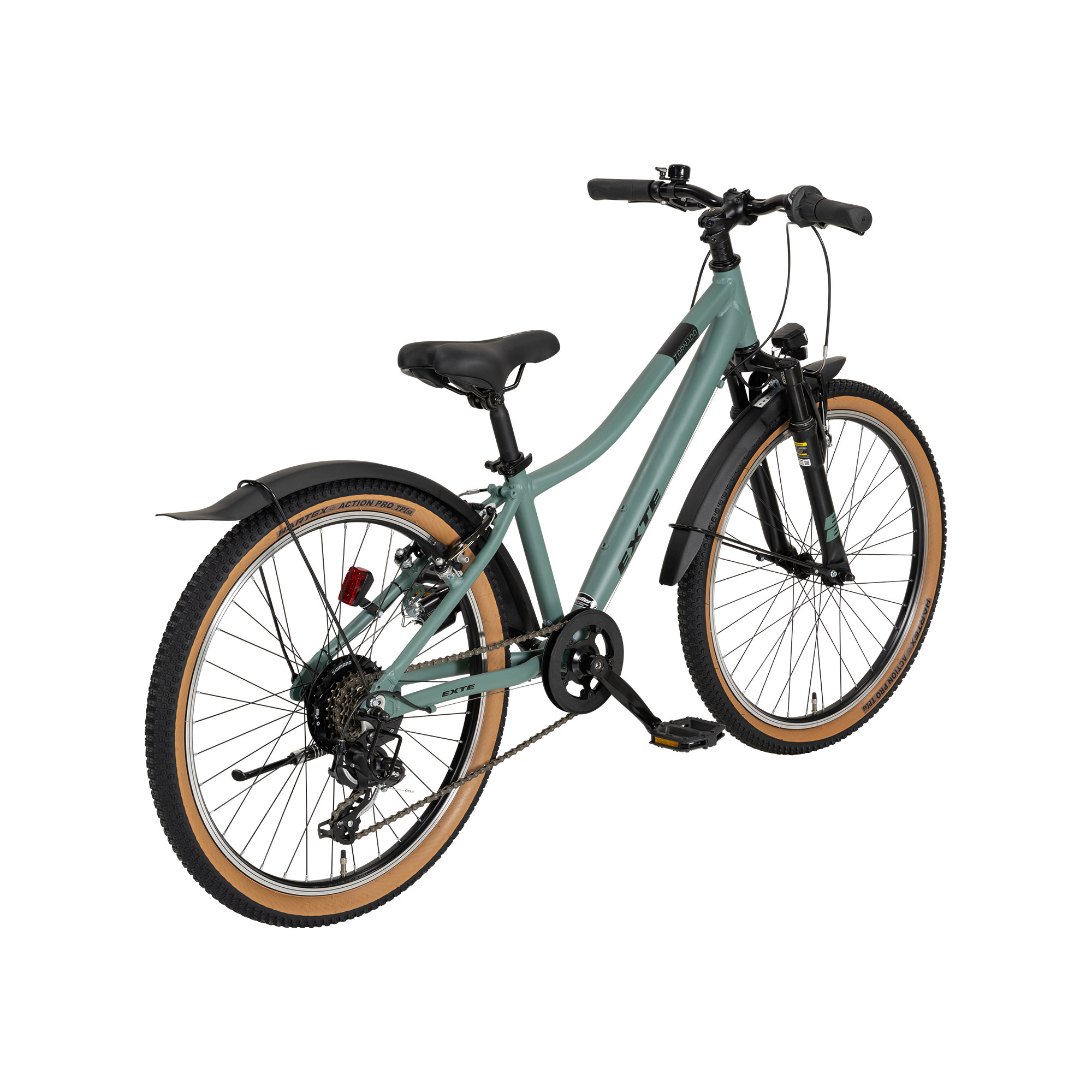 EXTE Tornado Jugendfahrrad ATB Tiefeinsteiger 24" grün
