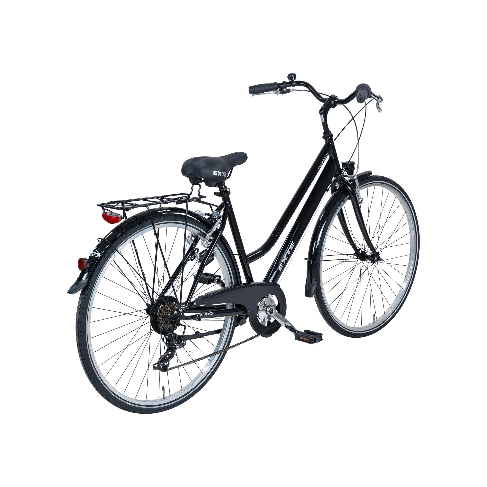 EXTE Nero City Bike Tiefeinsteiger 28" schwarz