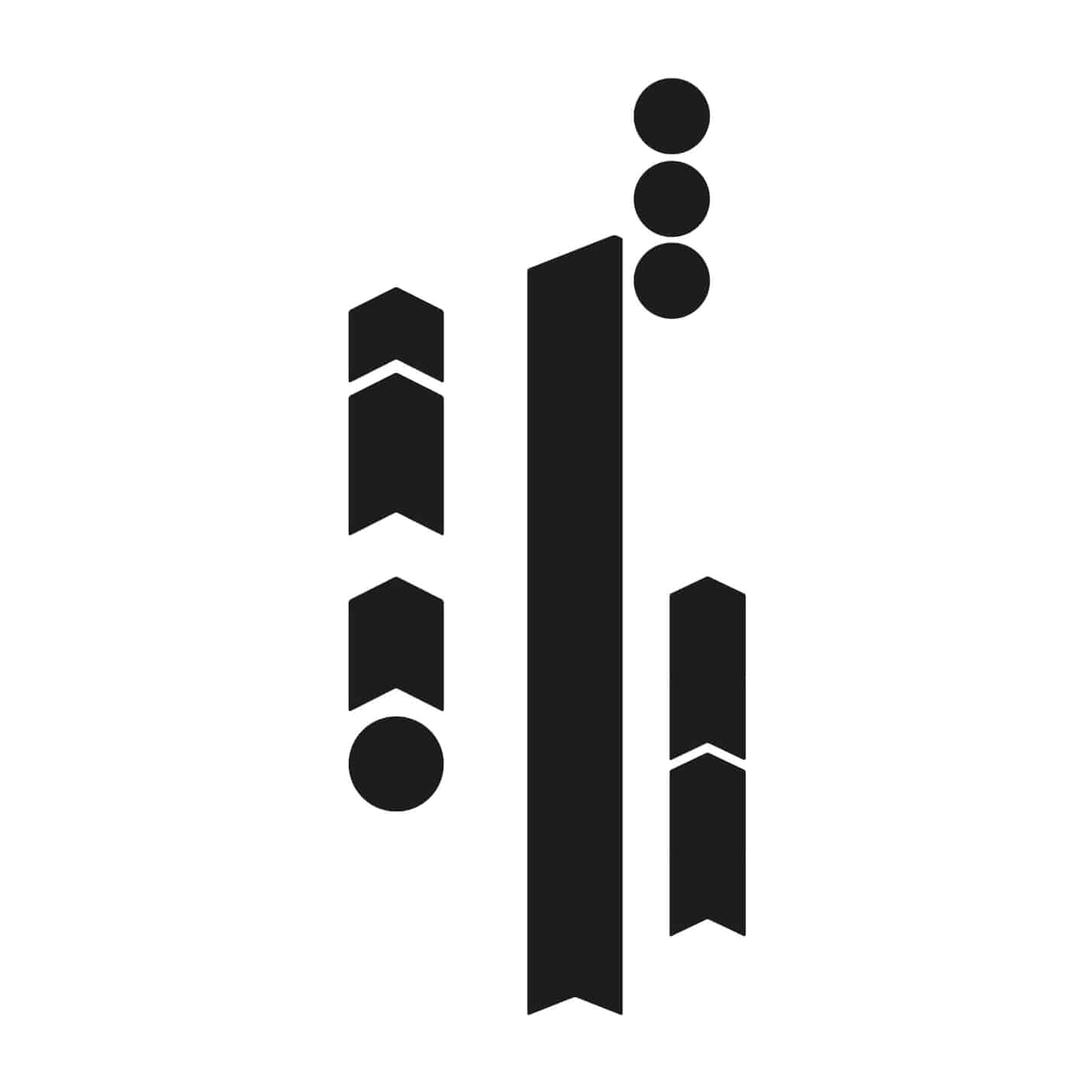 Farbviereck Fahrrad-Schutzaufkleber Set Mini schwarz