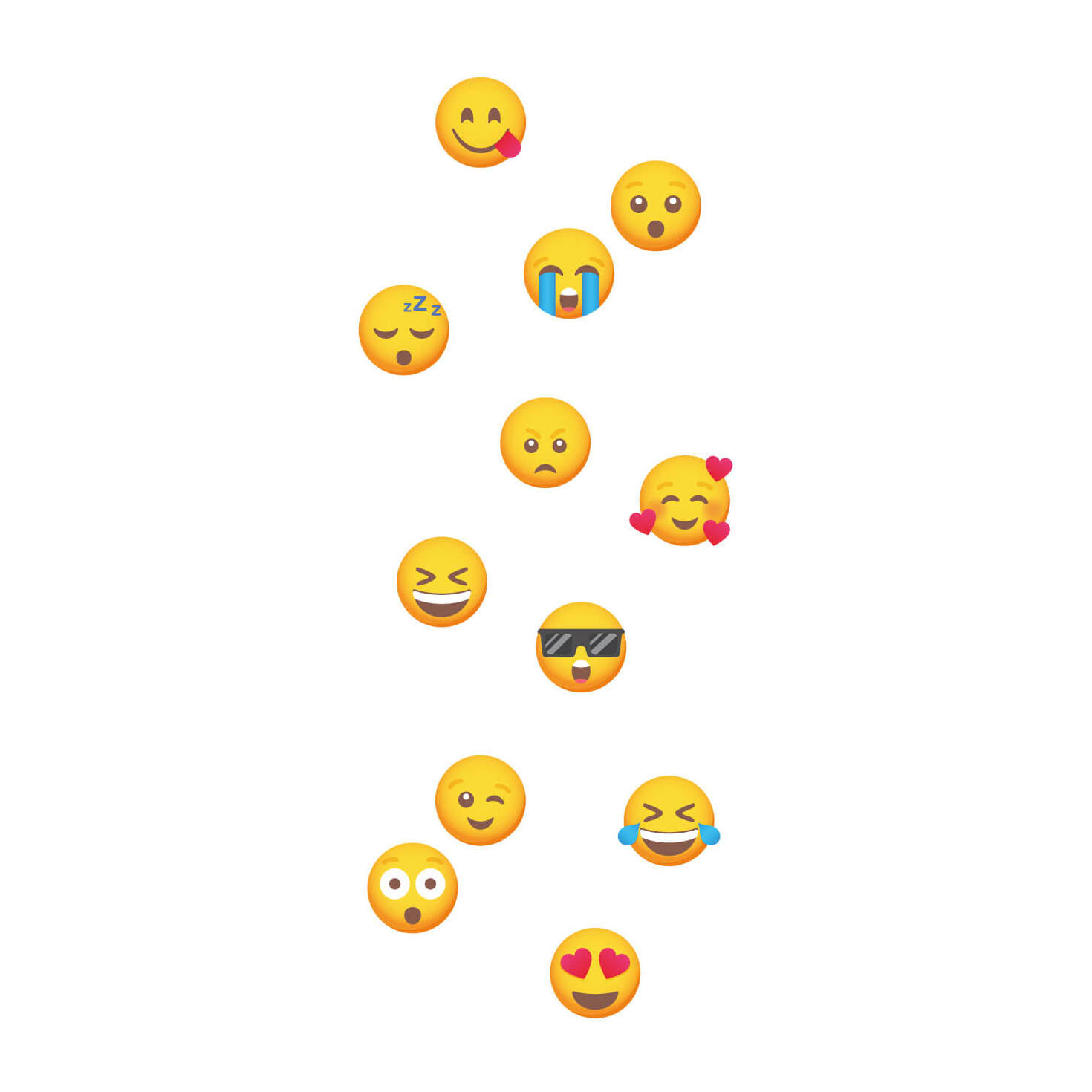 Farbviereck Fahrradaufkleber Reflex Smilies