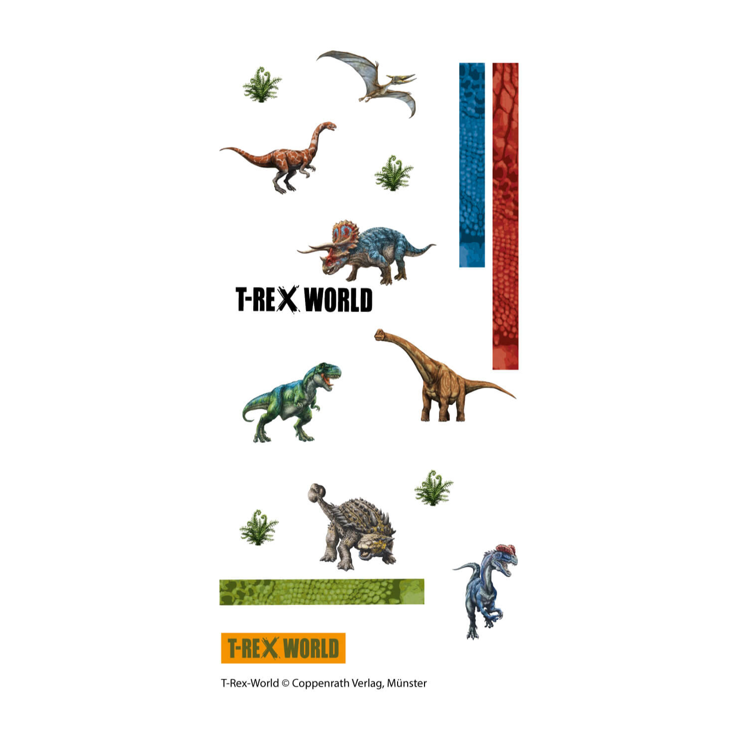 Farbviereck Fahrradaufkleber Reflex T-Rex-World