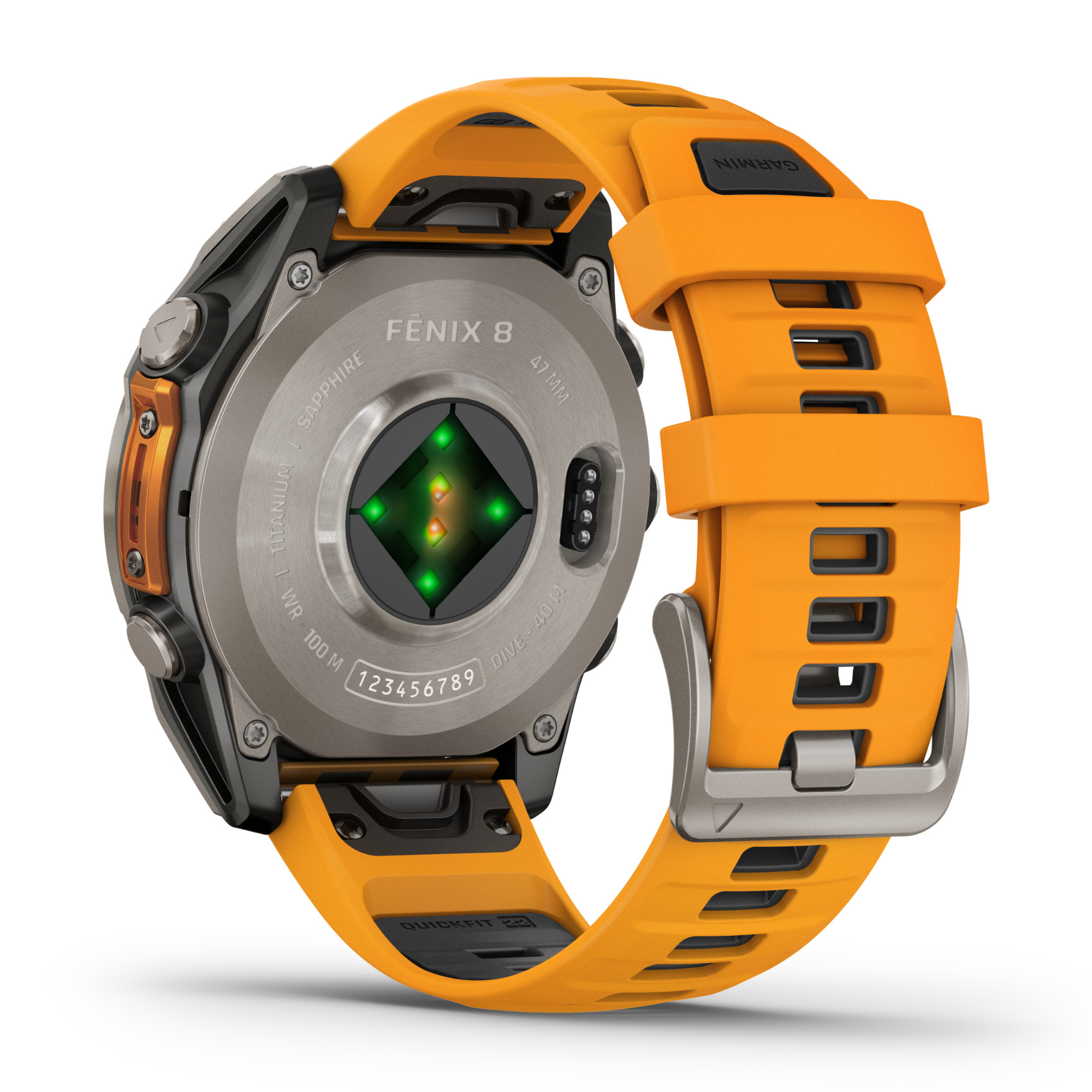 Garmin Fenix 8 AMOLED Smartwatch GPS orange-titan-graphit