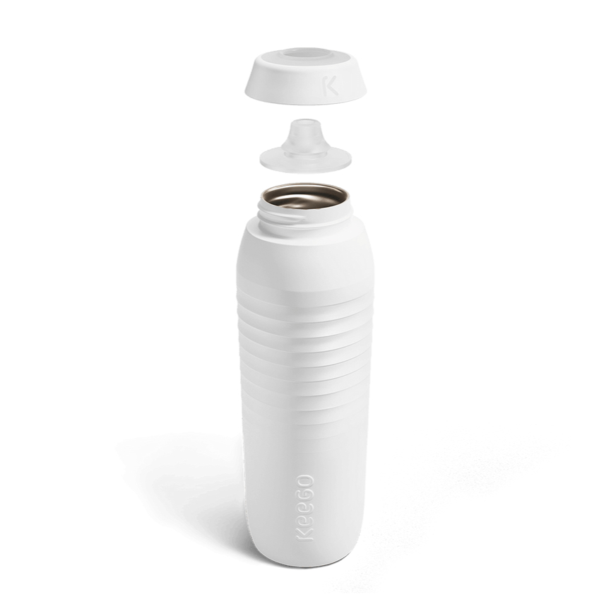 Keego Fahrrad Trinkflasche 750 ml weiß