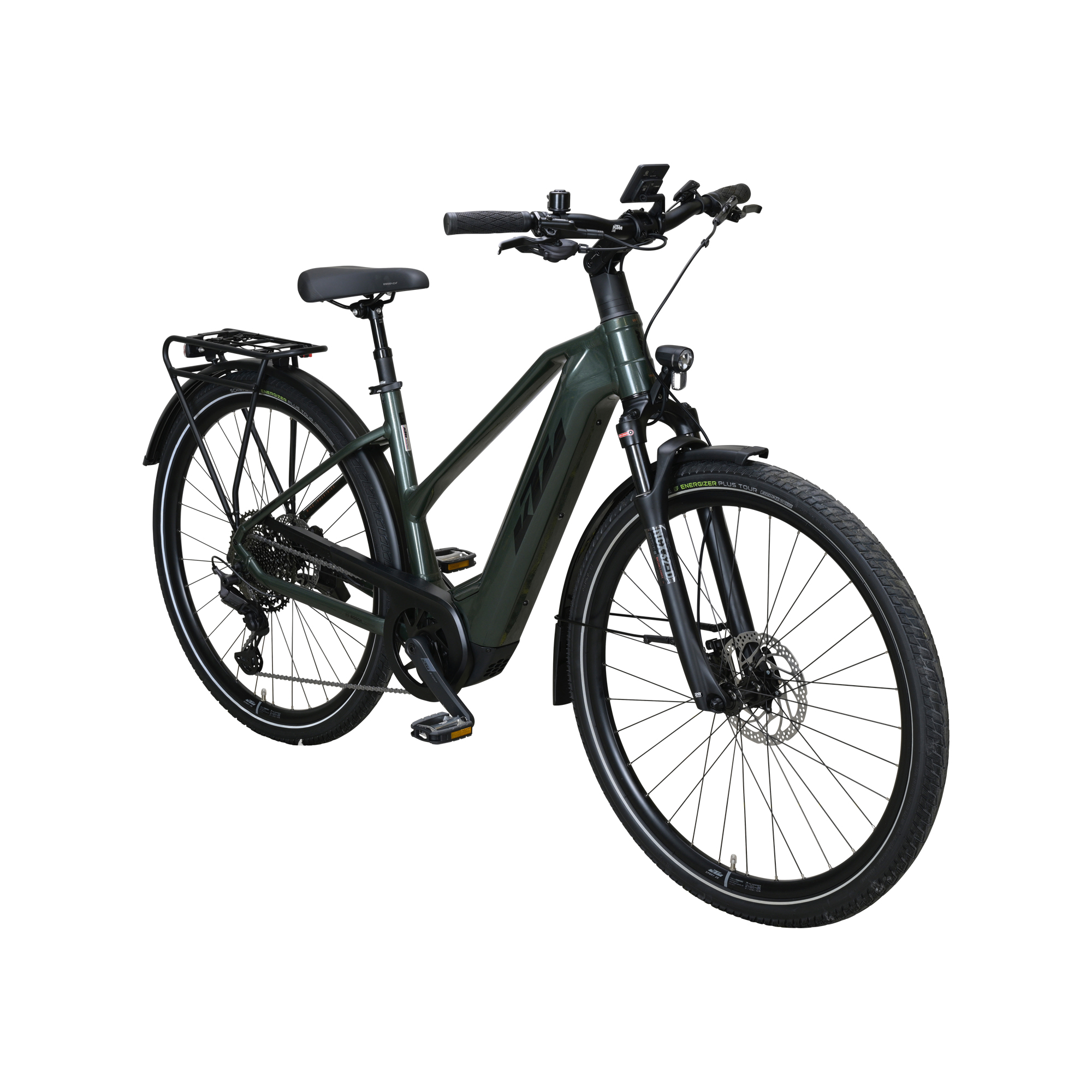 KTM Macina Ultimate Pro 750 Wh E-Bike Trekkingrad Trapez 28" grün