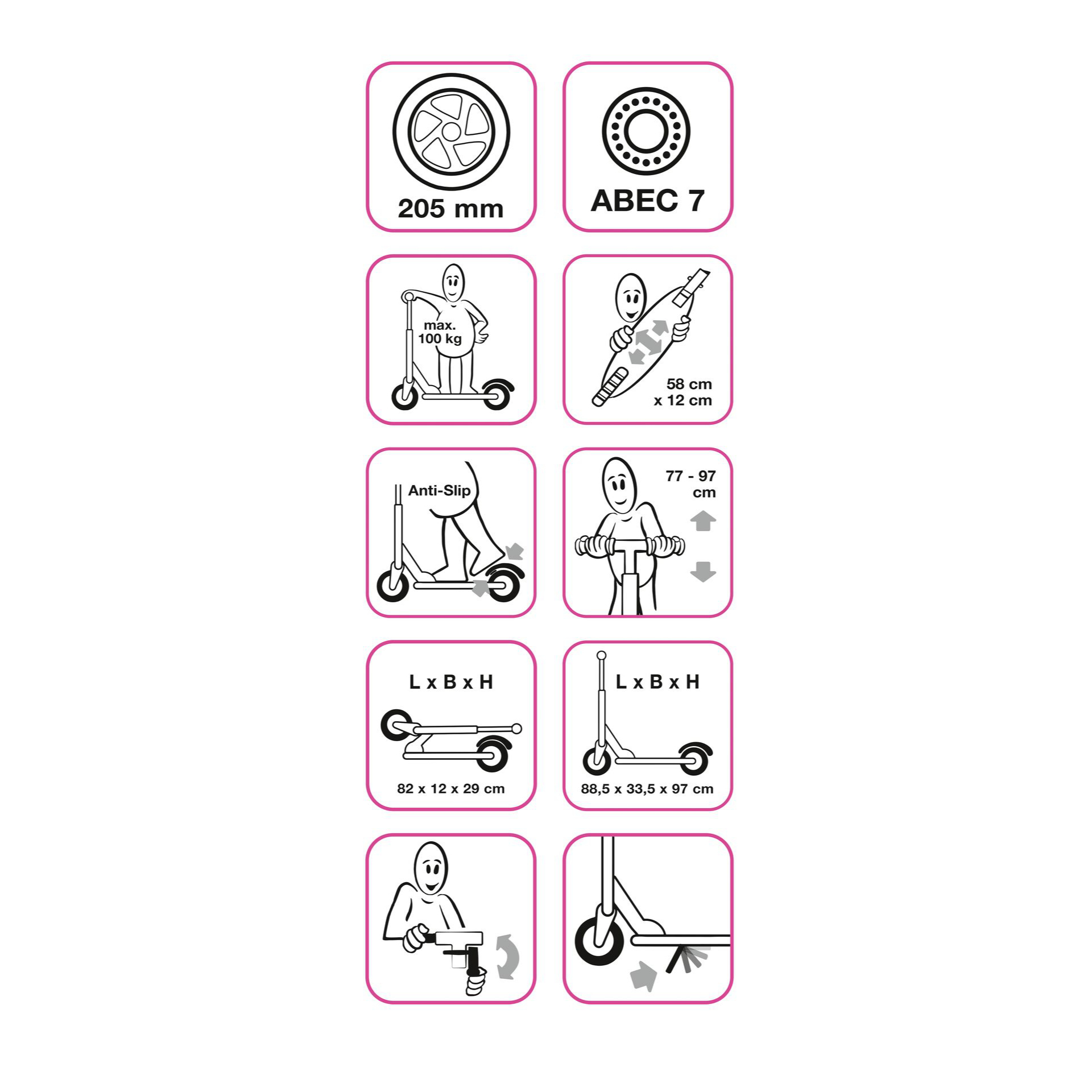 Globber Muuwmi 205 mm Scooter pink