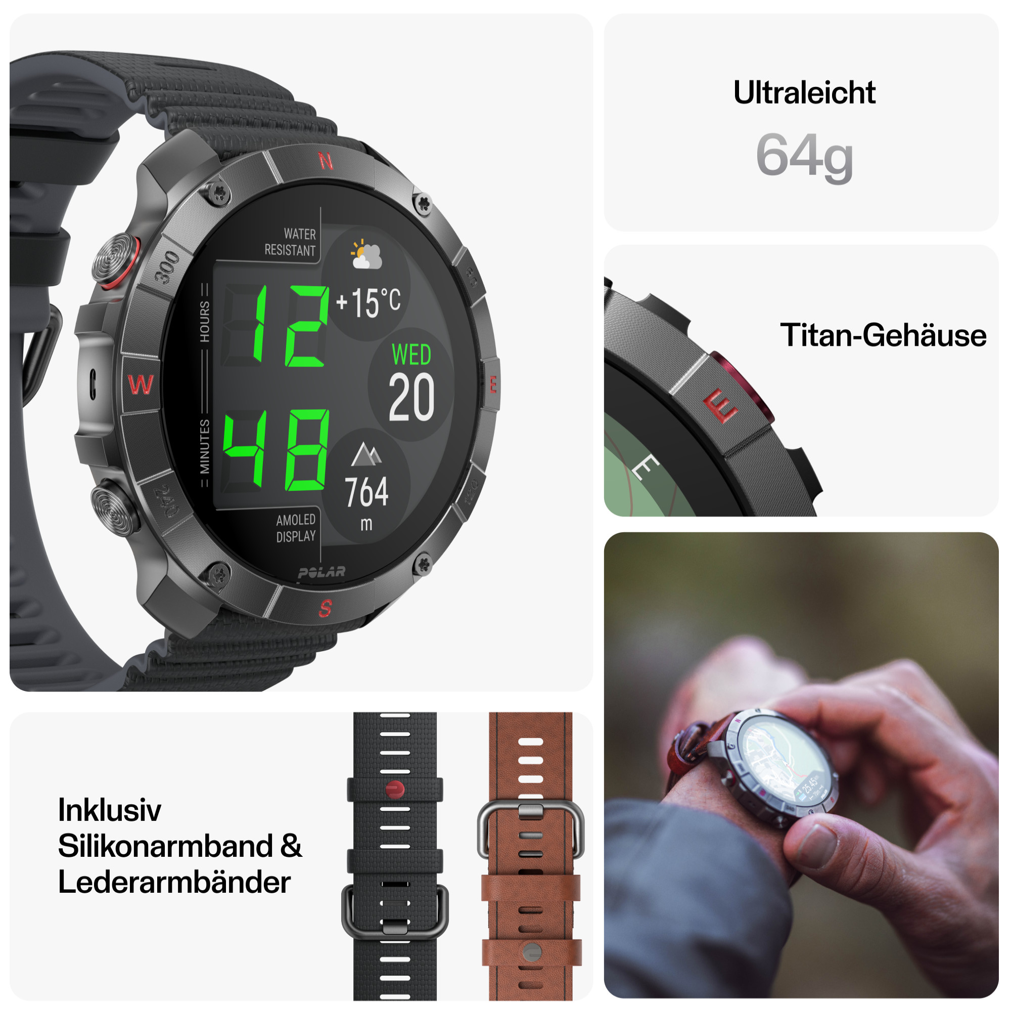 Polar Grit X2 Pro Titan Outdoor Multisport Smartwatch