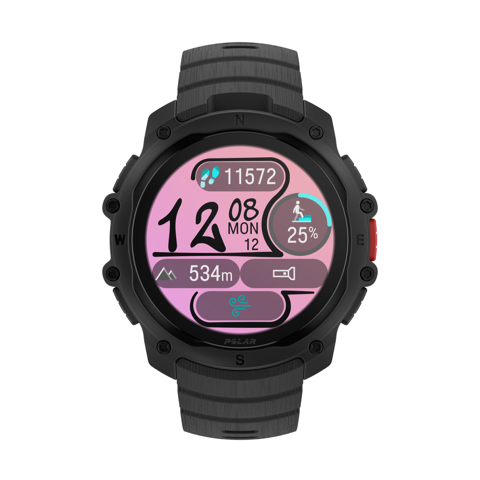 Polar Street X Sport Smartwatch schwarz