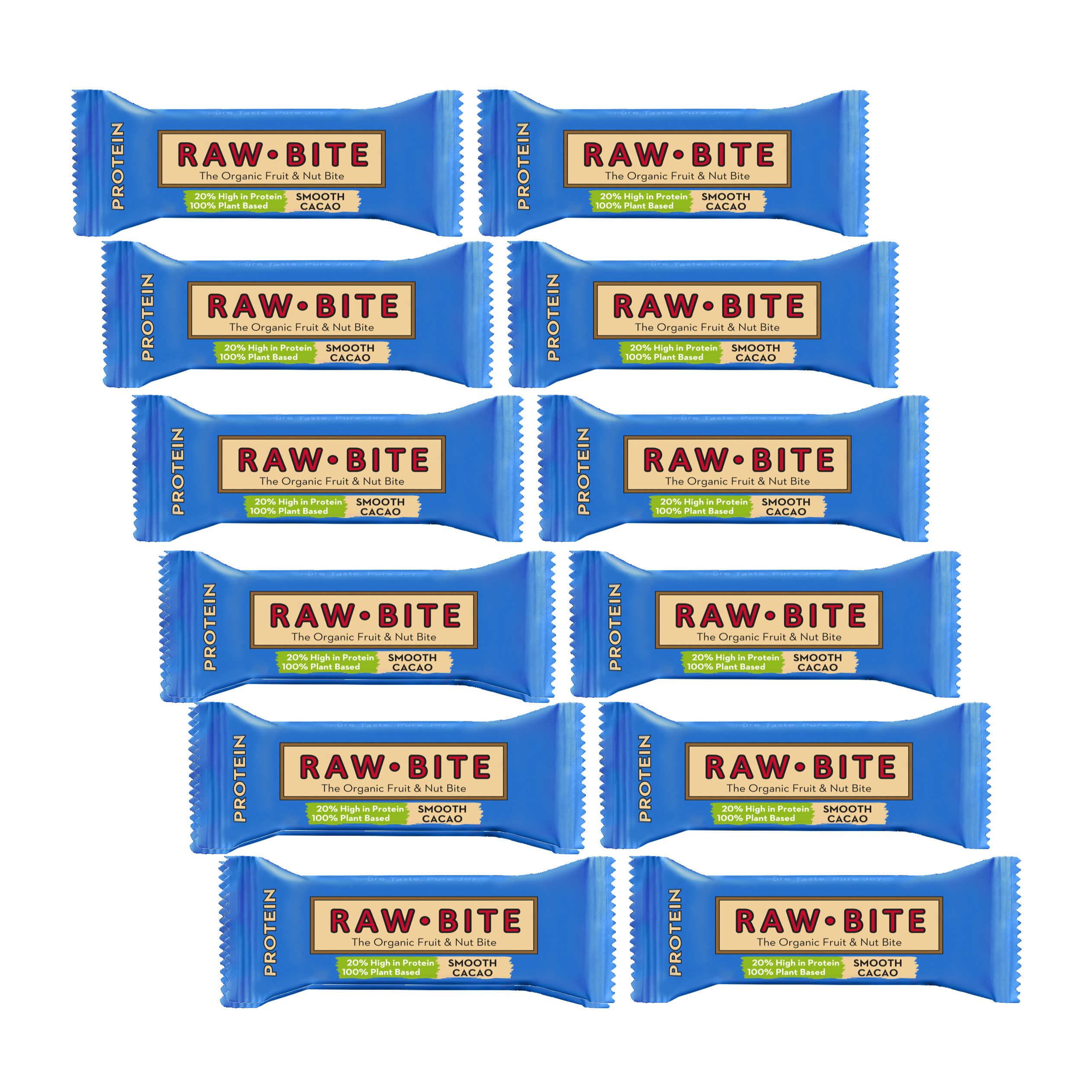 Raw Bite The Organic Fruit Nut Bite Protein Eiweißriegel vegan Box (12 x 45 g)
