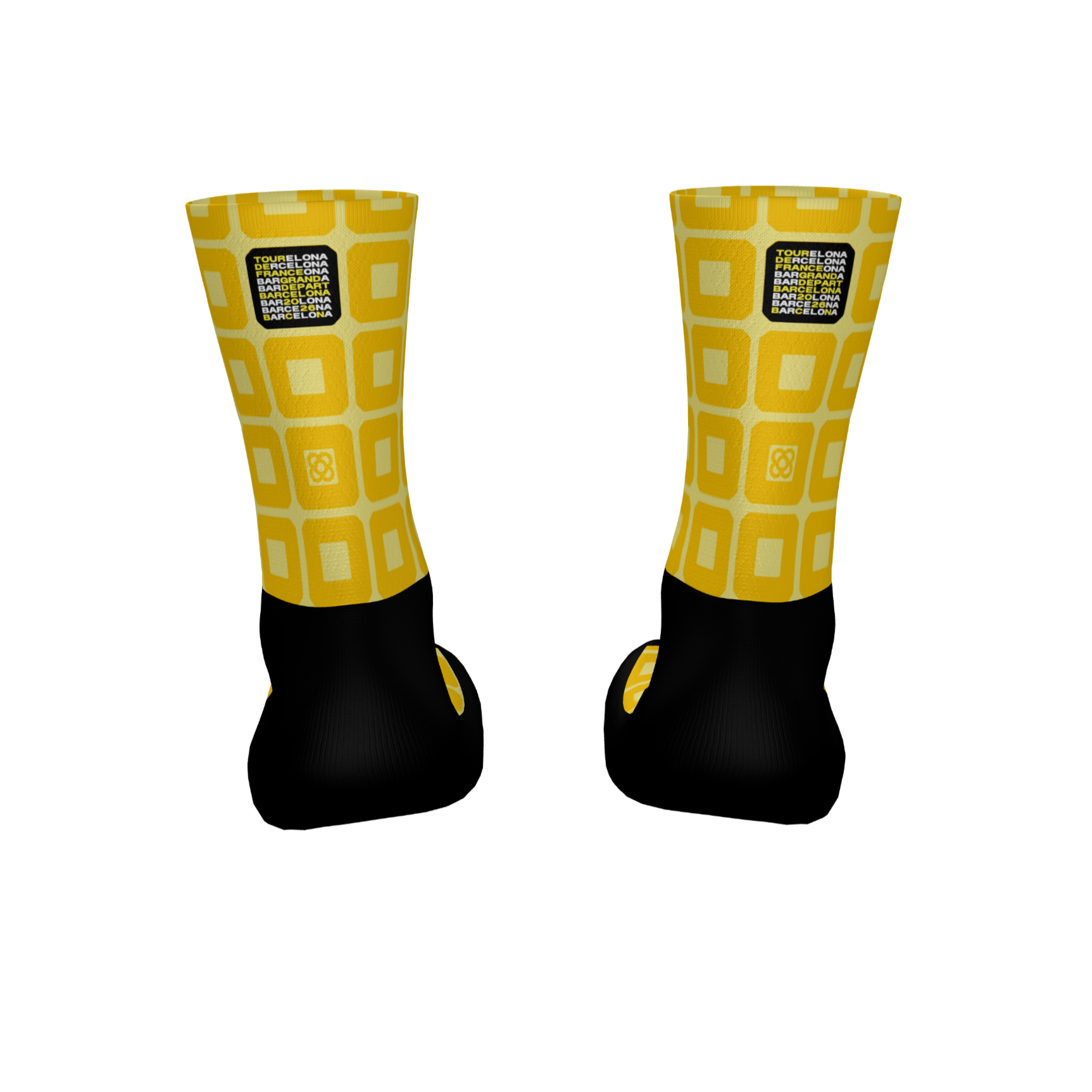 Santini Tour de France Barcelone Fahrrad Socken