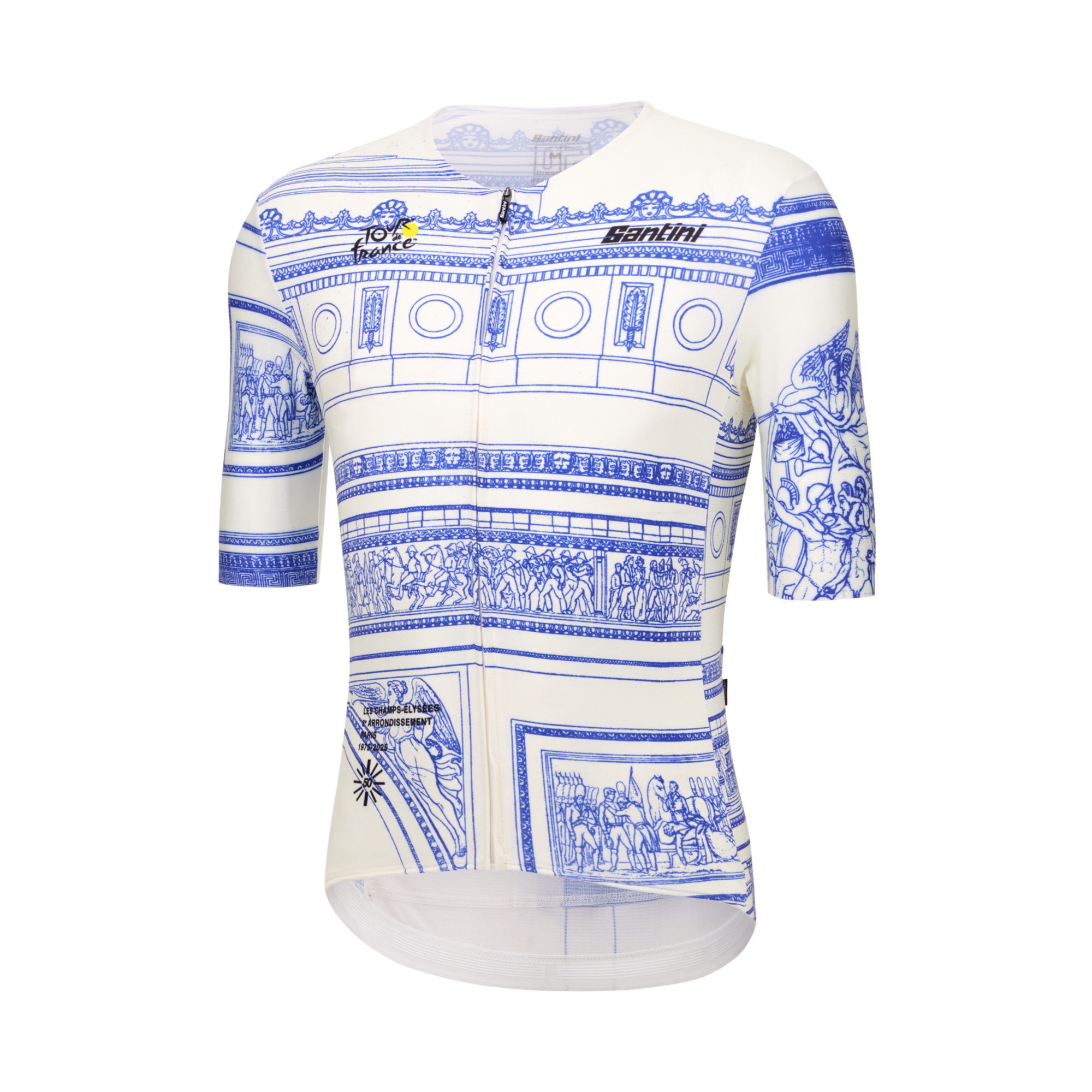 Santini Tour de France Arc de Triomphe Radtrikot kurzarm Herren