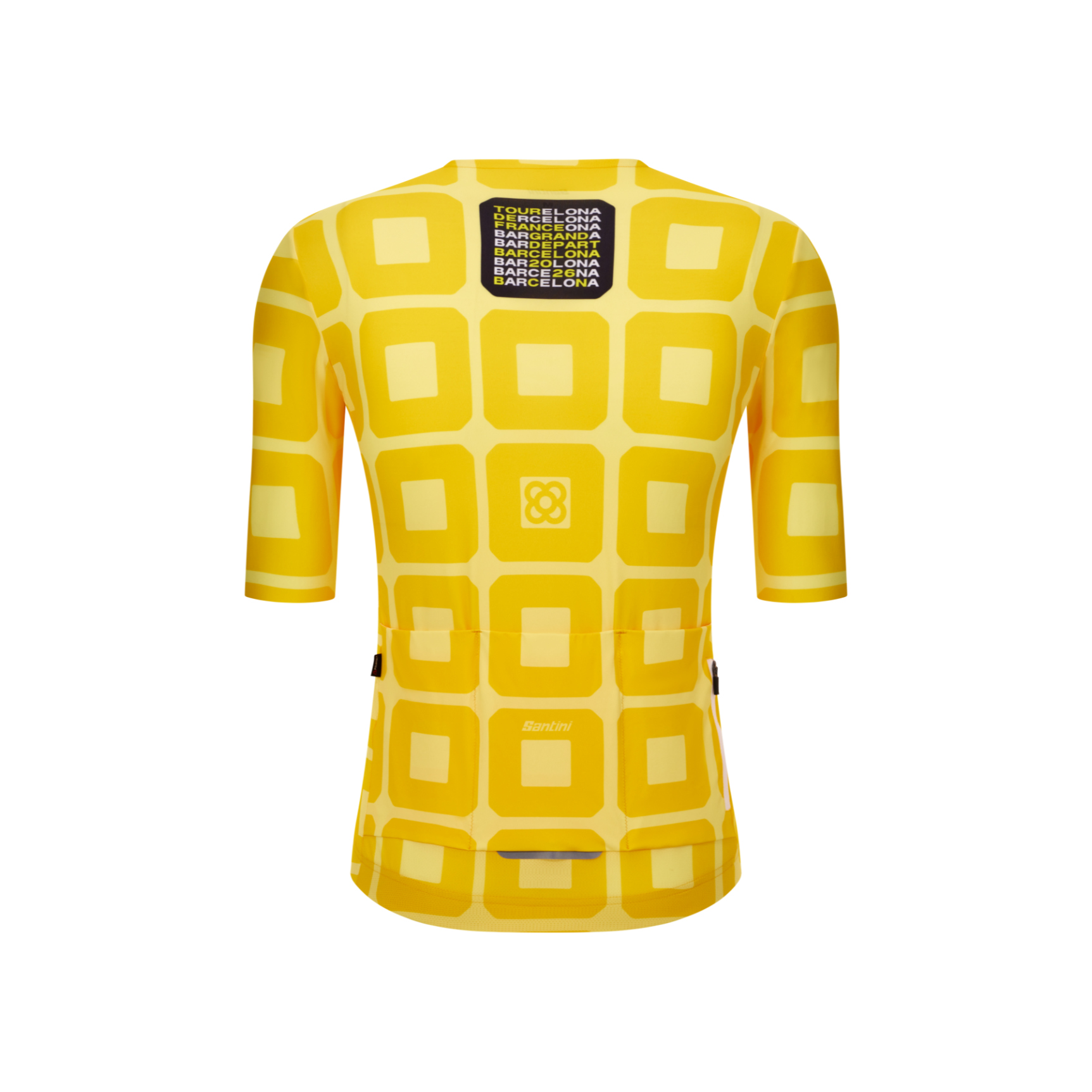 Santini Tour de France Barcelone Radtrikot kurzarm Herren